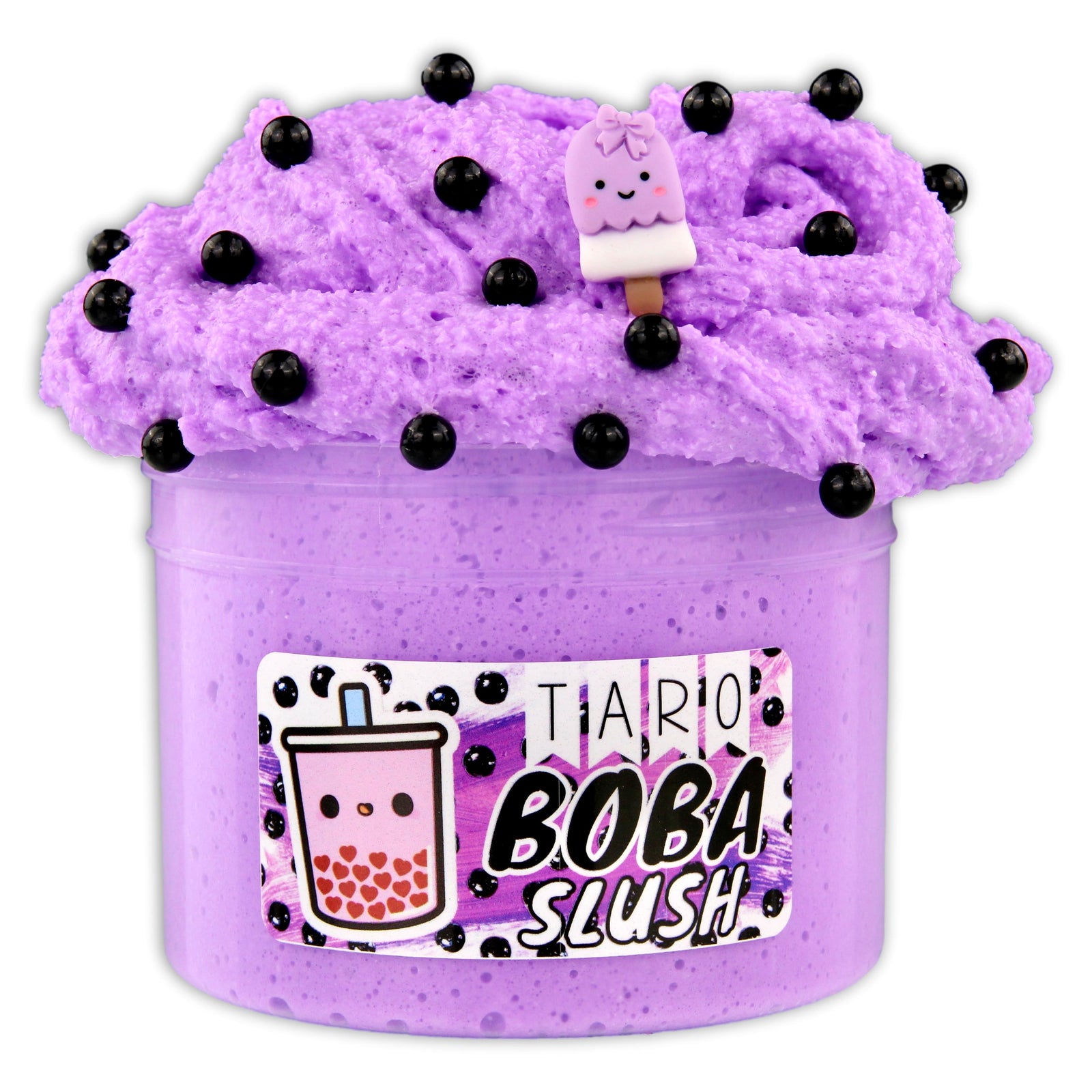 Taro Boba Slush White Glue Slushee Slime - Shop Slime - Dope Slimes