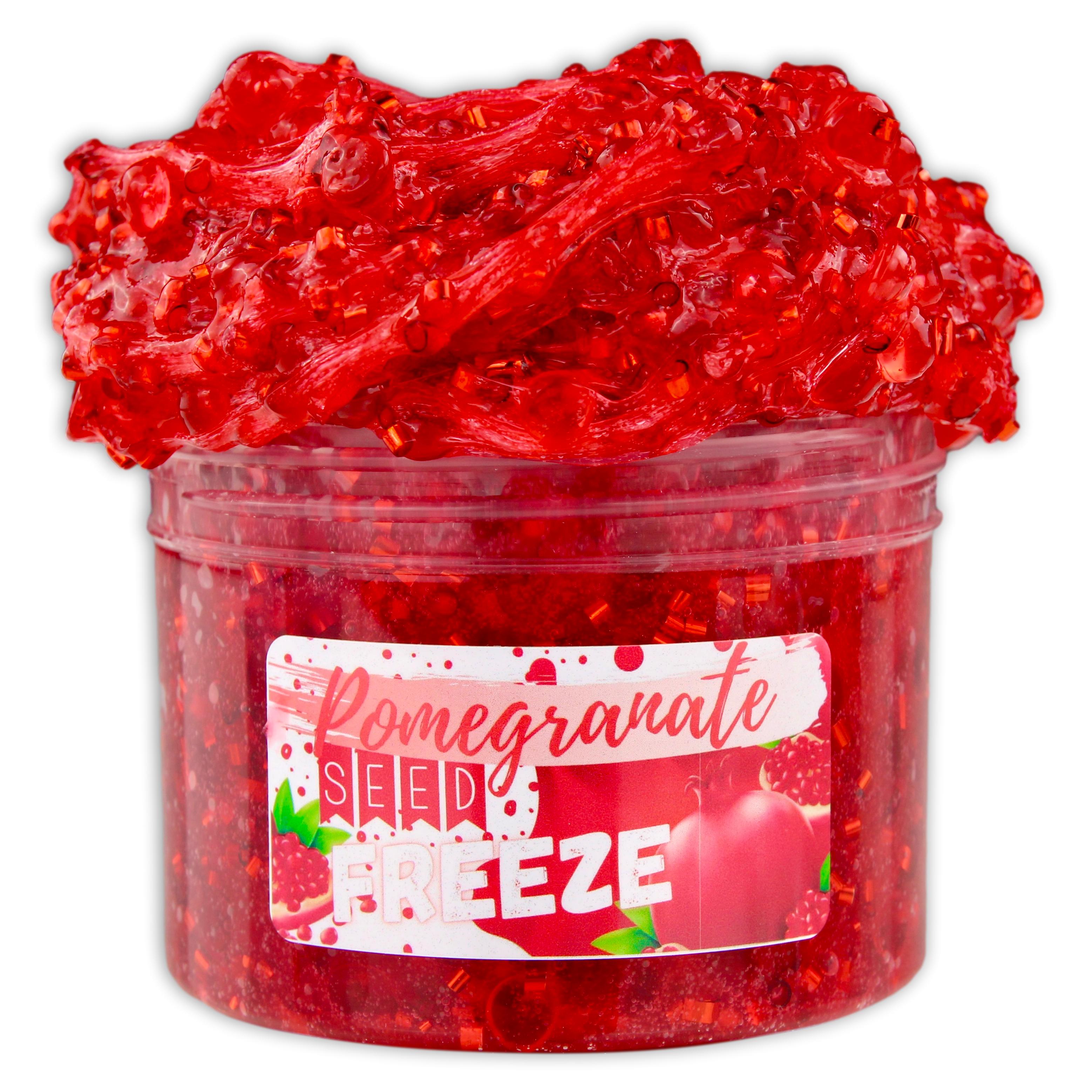 Pomegranate Seed Freeze Clear Bingsu Slime - Shop Slime - Dope Slimes