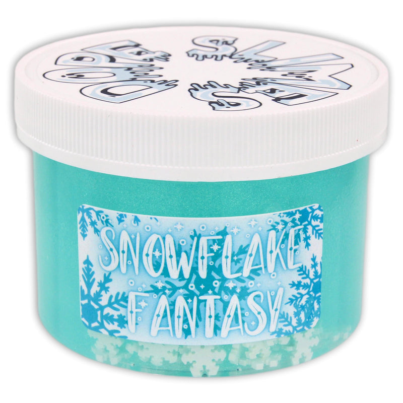 Snowflake Fantasy Clear Slime - Shop Christmas Slimes - Dope Slimes