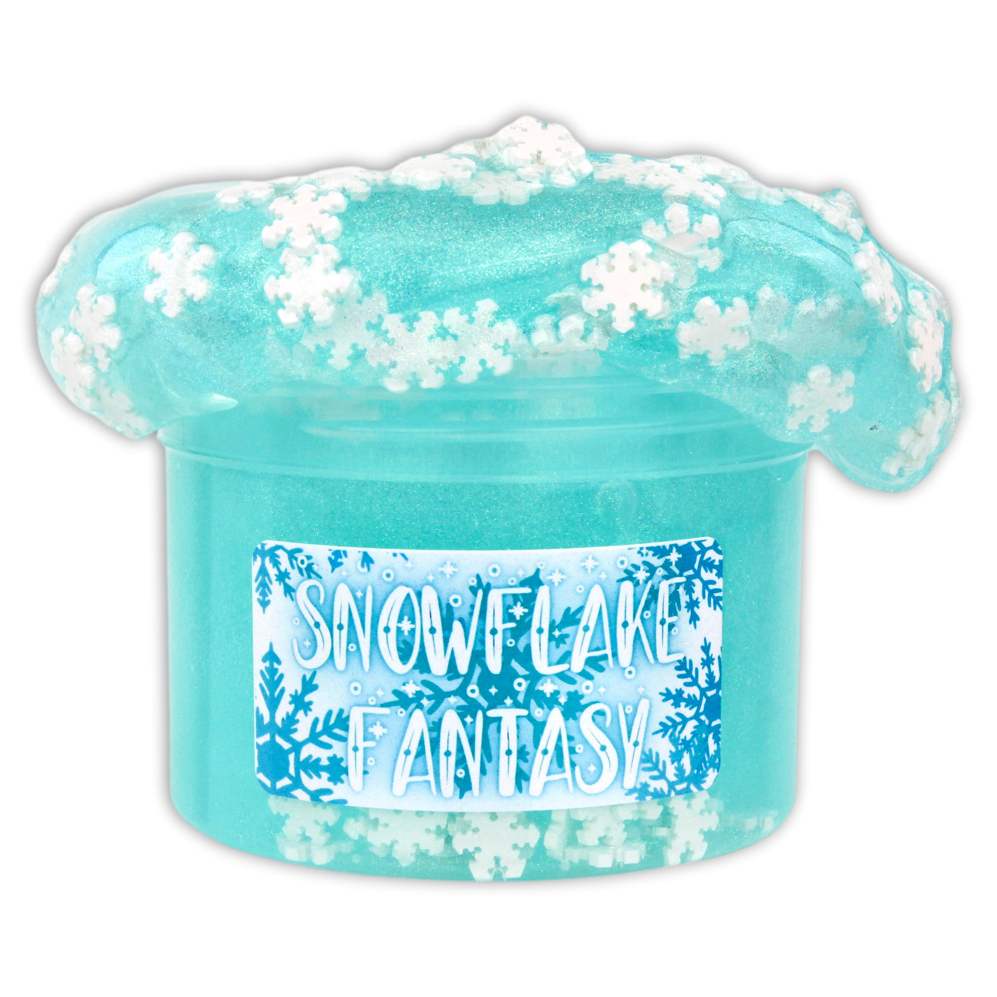 Snowflake Fantasy Clear Slime - Shop Christmas Slimes - Dope Slimes