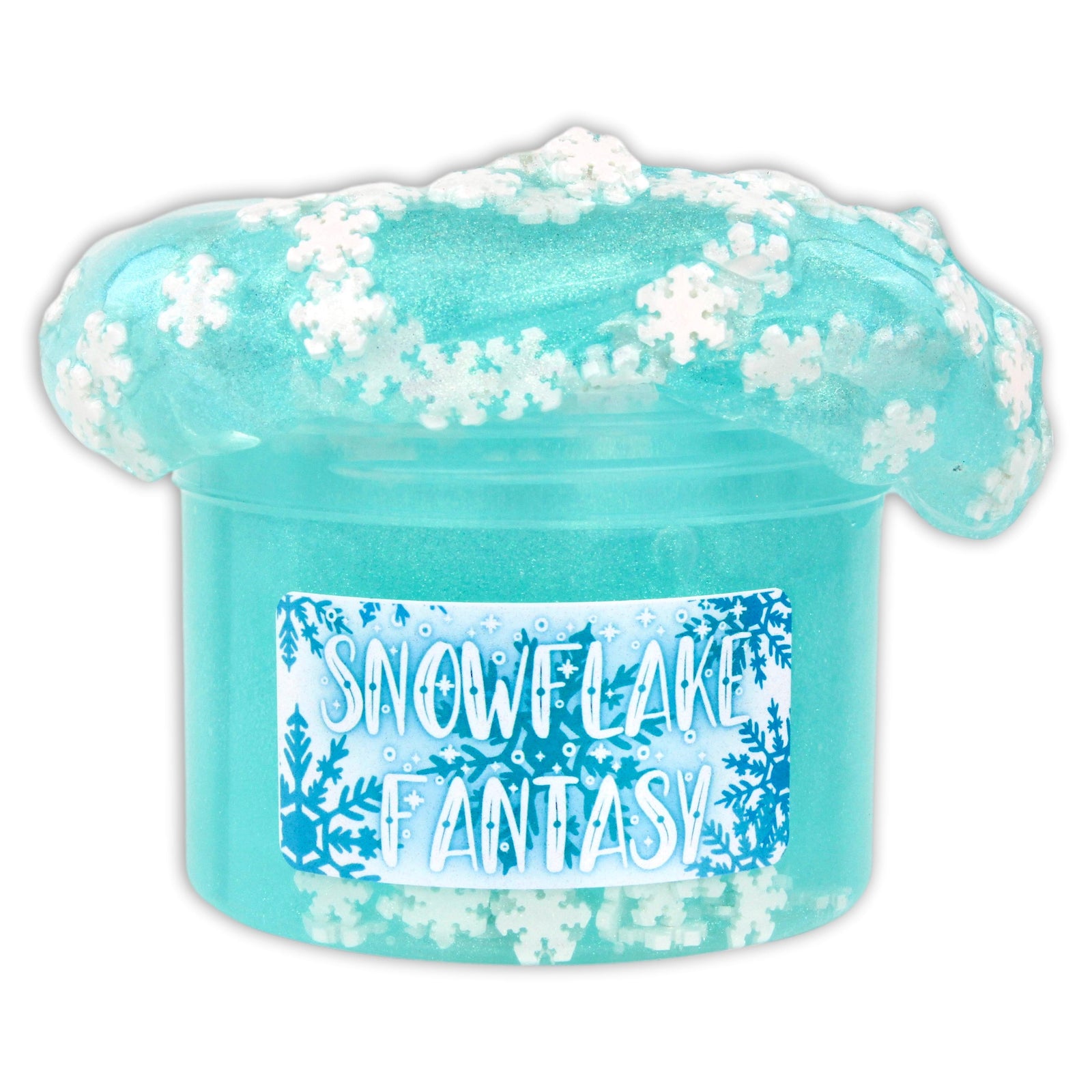 Snowflake Fantasy Clear Slime - Shop Christmas Slimes - Dope Slimes