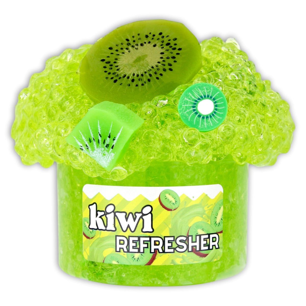 Green Kiwi Fruit Clear Slime – 100 Ml – Extensible Et Doux – Jouet Sensoriel Anti-Stress – Dès 3 Ans
