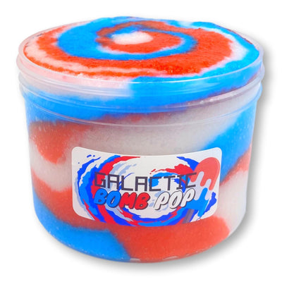 Galactic Bomb Pop Snow Fizz Slime - Shop Slime - Dope Slimes