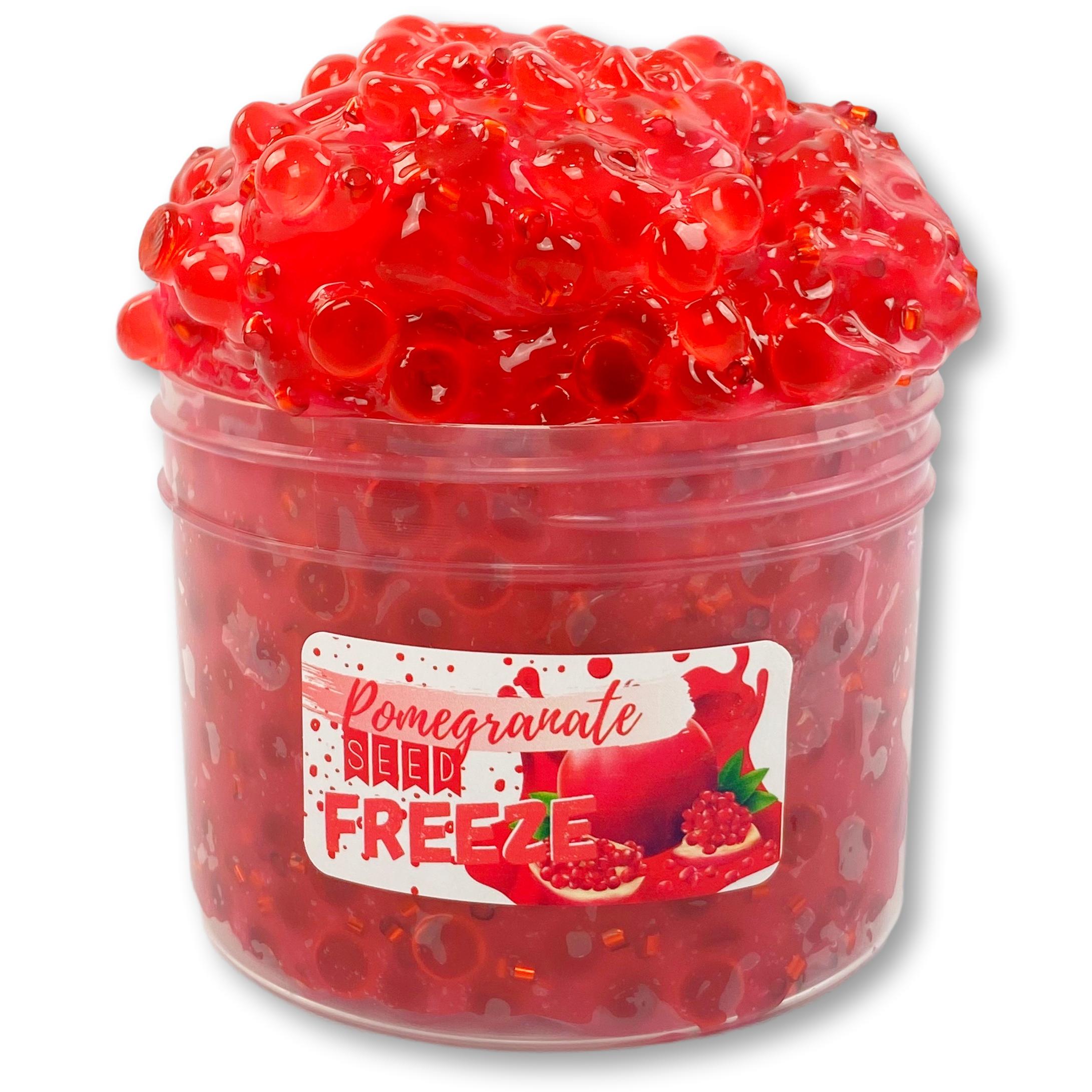 Pomegranate Seed Freeze Clear Bingsu Slime - Shop Slime - Dope Slimes