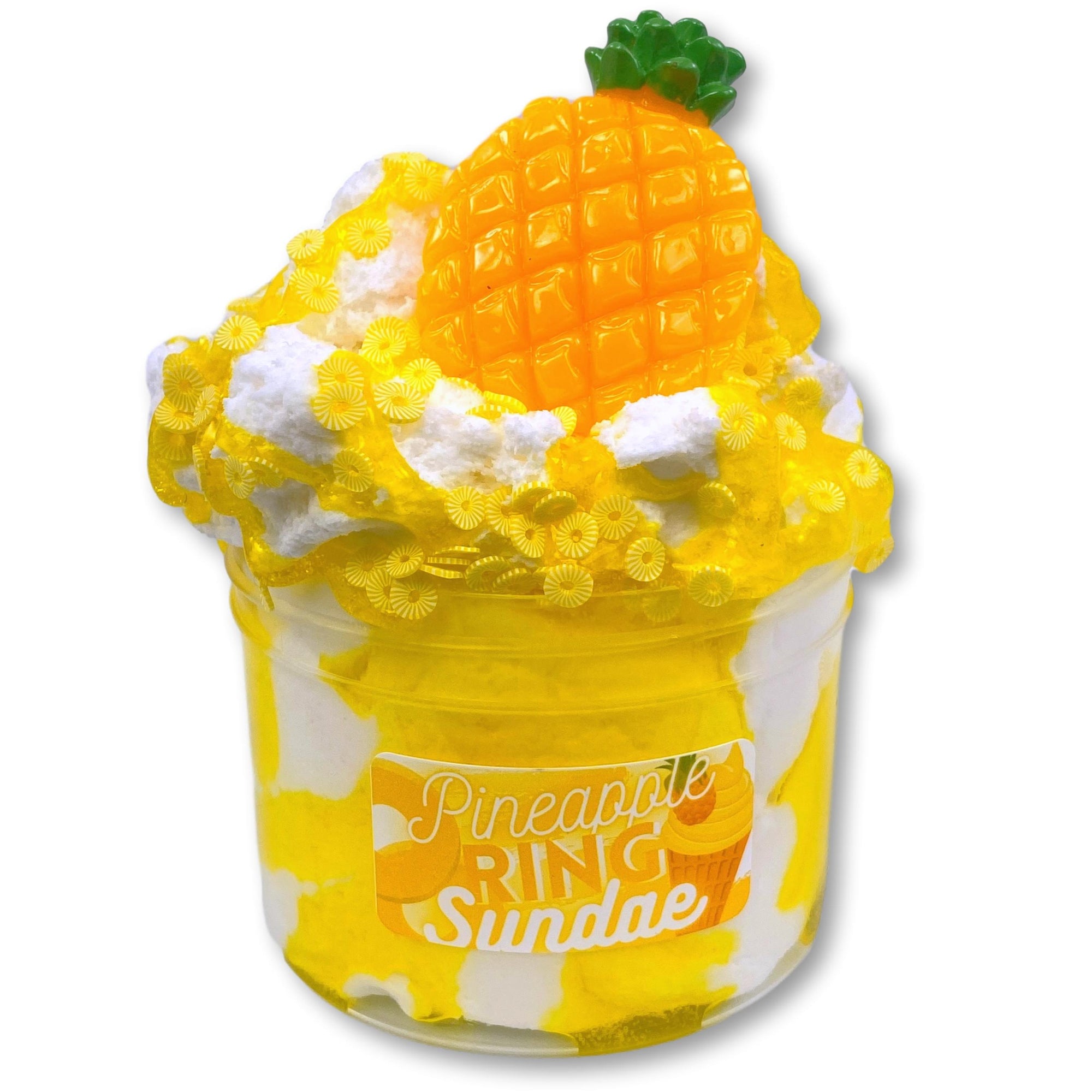 Pineapple Ring Sundae Ice-Cream Slime - Shop Slime - Dope Slimes