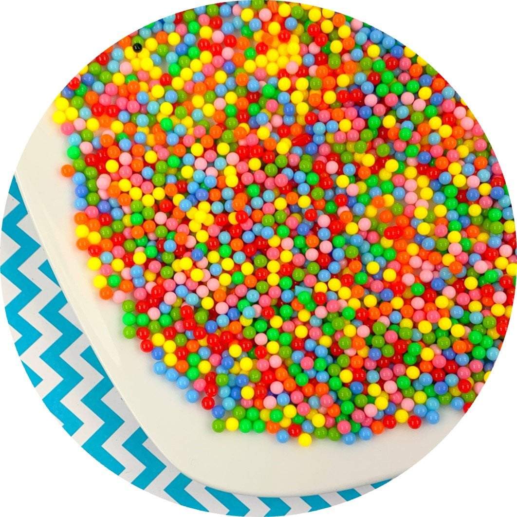 Rainbow Pearl Sprinkles - Fimo Slices - Dope Slimes LLC - Dope Slimes LLC