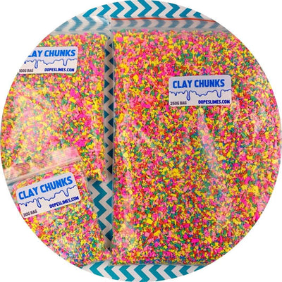 Rainbow Pebble Chunk Sprinkles - Fimo Slices - Dope Slimes LLC - Dope Slimes LLC
