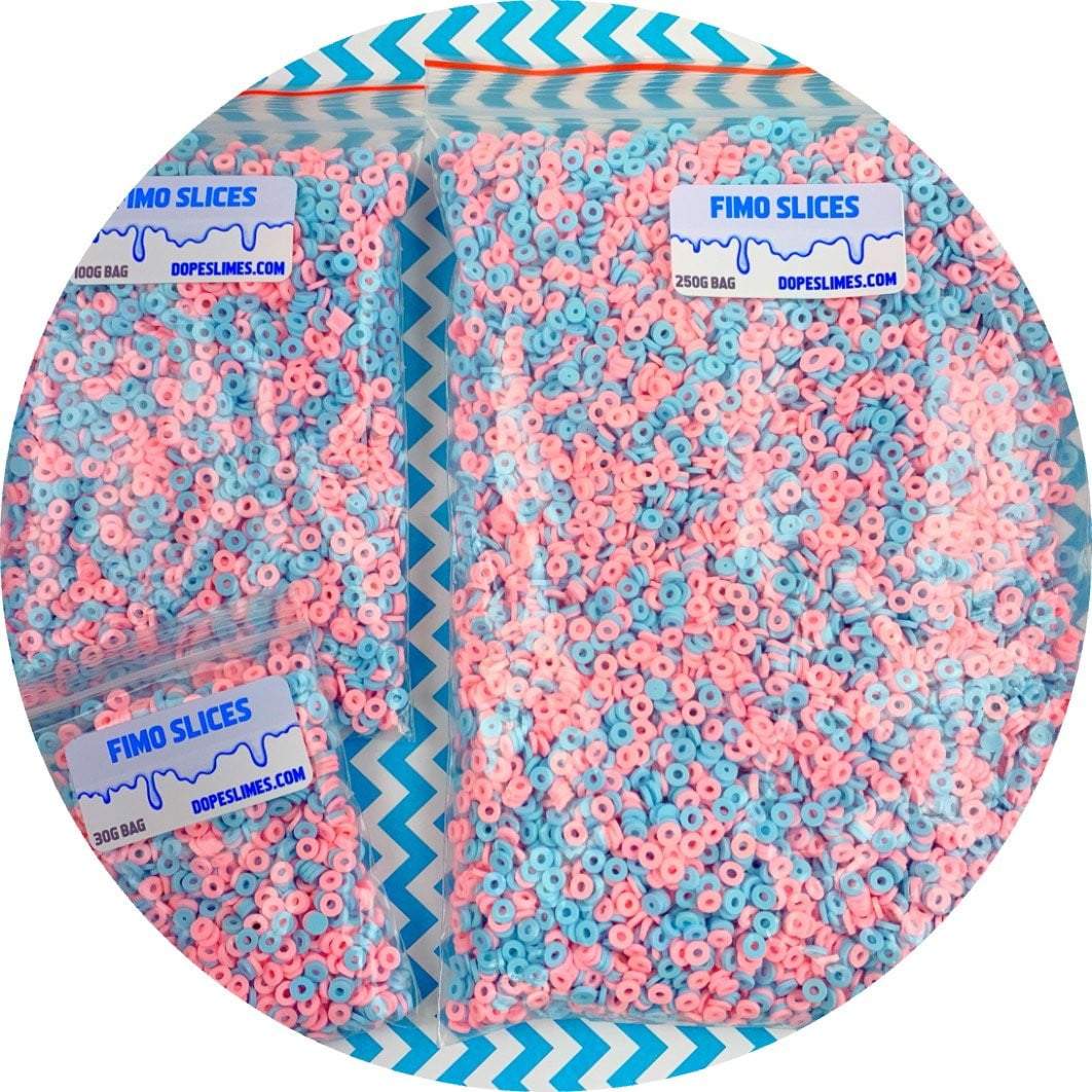 Cotton Candy Loop Sprinkles - Fimo Slices - Dope Slimes LLC - Dope Slimes LLC