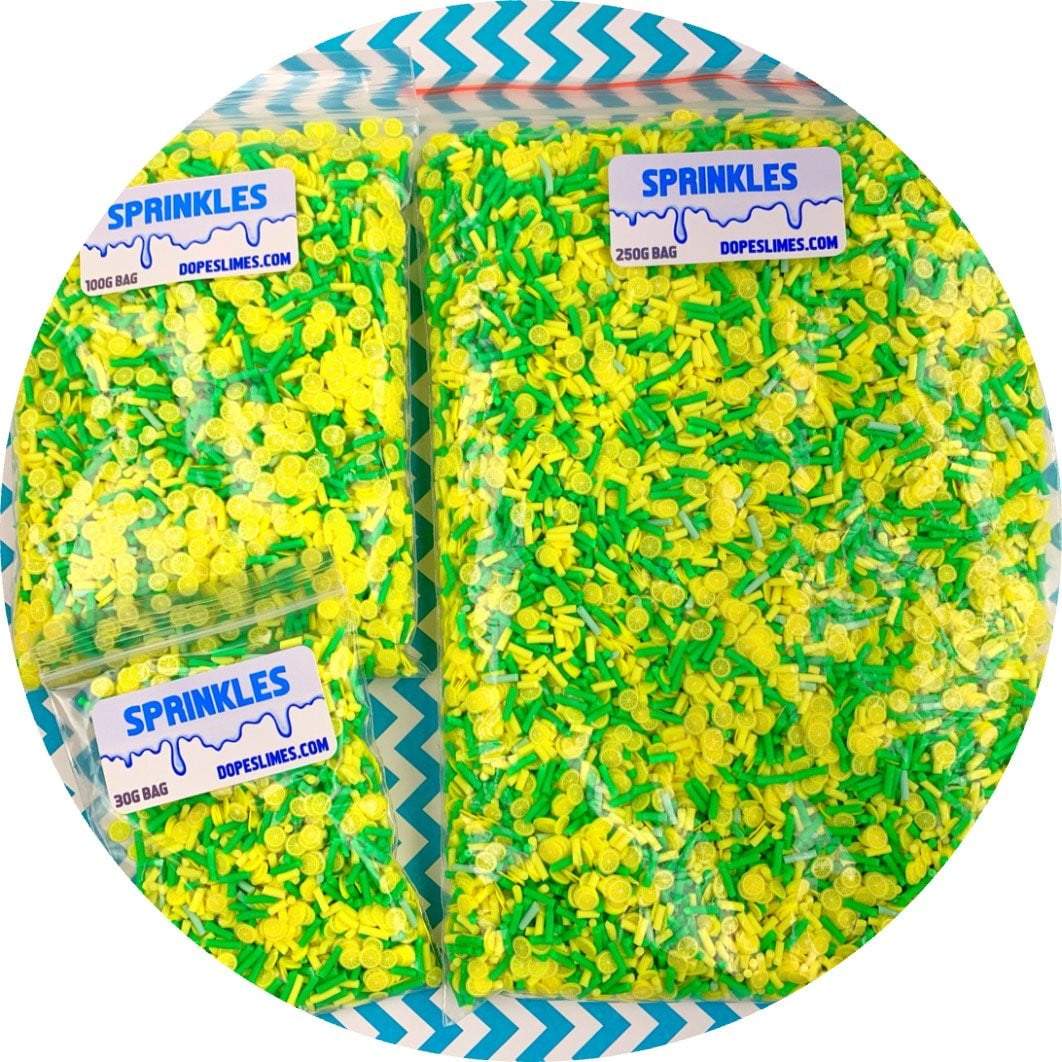 Lemon Lime Sprinkle Mix - Fimo Slices - Dope Slimes LLC - Dope Slimes LLC