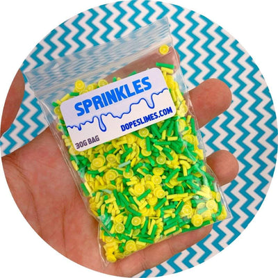 Lemon Lime Sprinkle Mix - Fimo Slices - Dope Slimes LLC - Dope Slimes LLC