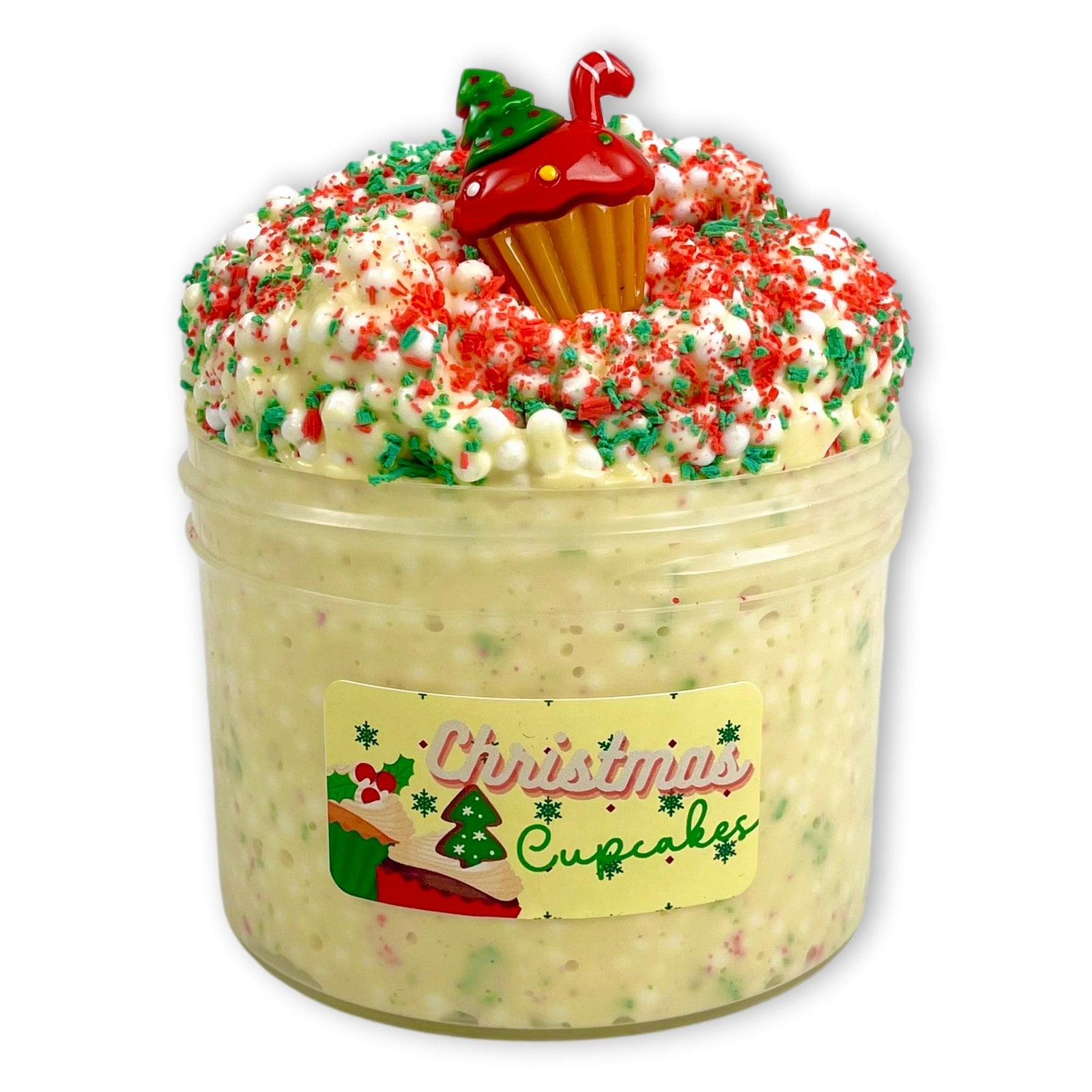 Christmas Cupcakes Floam Slime - Shop Slime - Dope Slimes