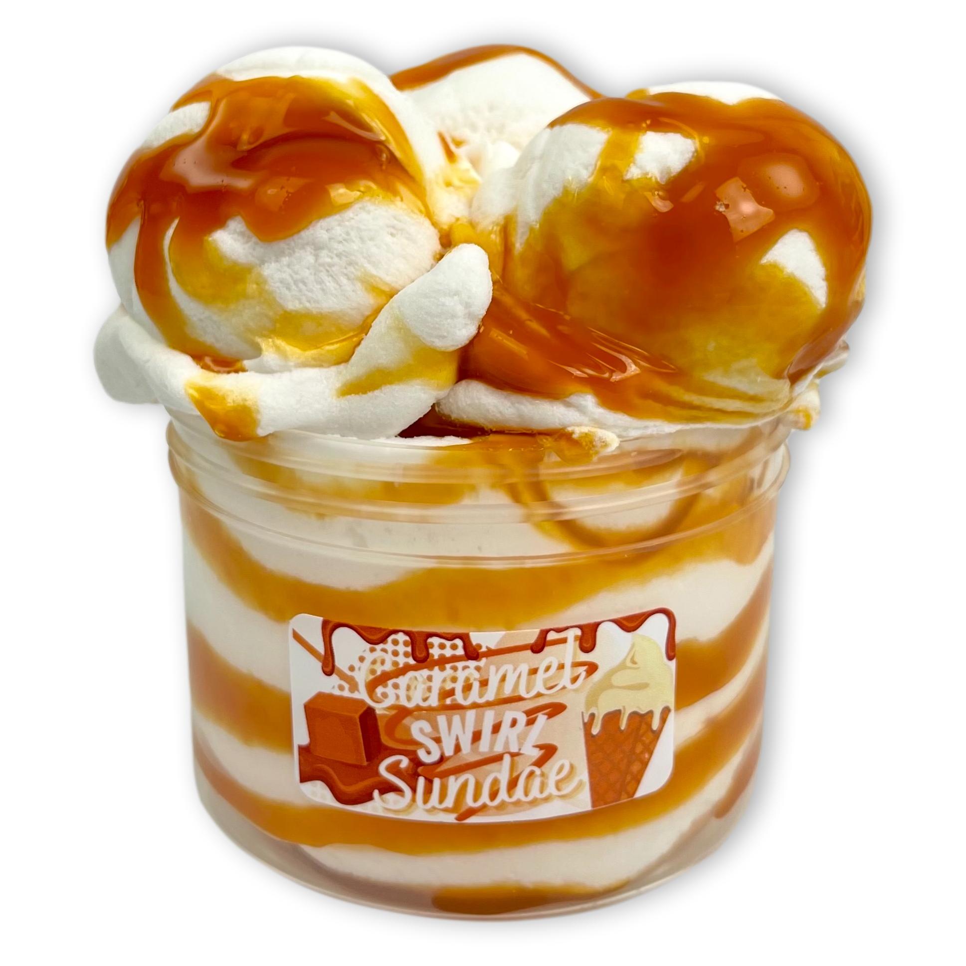 Caramel Swirl Sundae Ice-Cream Slime - Shop Slime - Dope Slimes