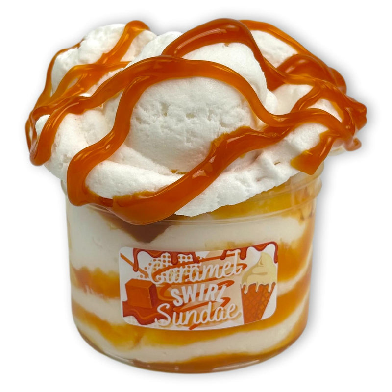 Caramel Swirl Sundae Ice-Cream Slime - Shop Slime - Dope Slimes