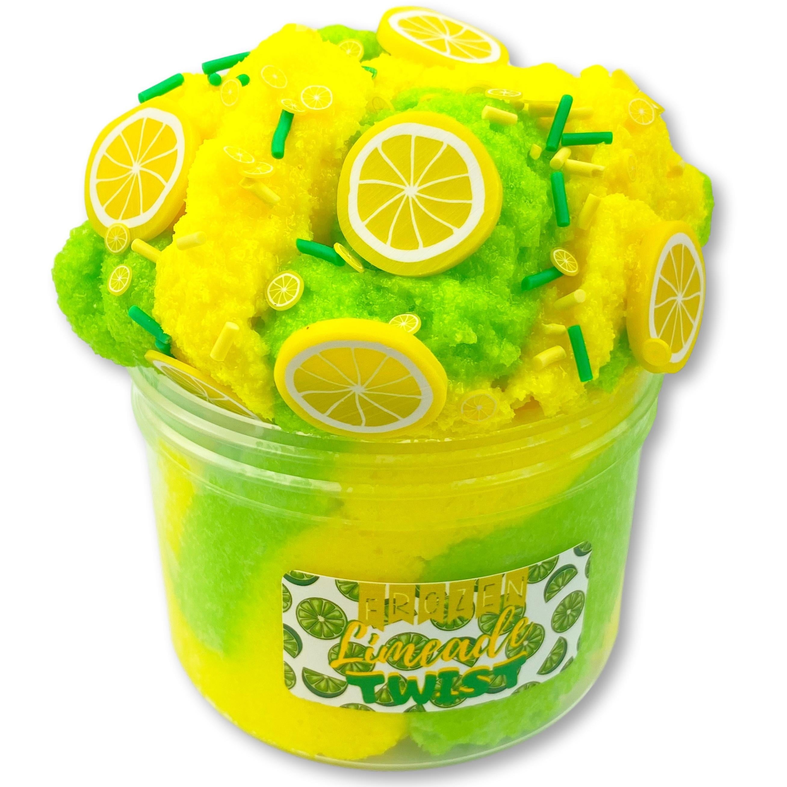 Frozen Limeade Twist Snow Fizz Slime - Shop Slime - Dope Slimes