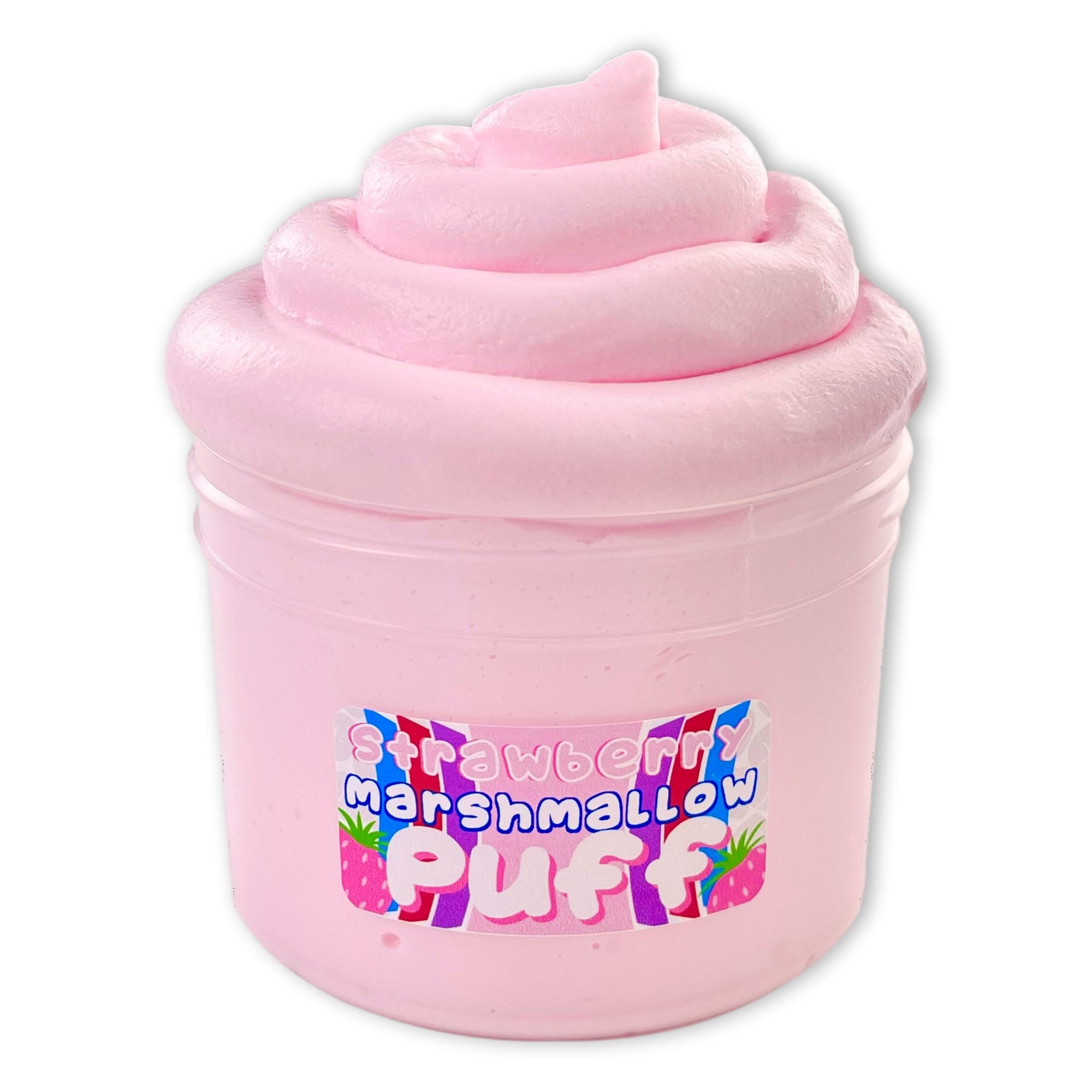 Strawberry Marshmallow Puff Butter Slime - Shop Slime - Dope Slimes