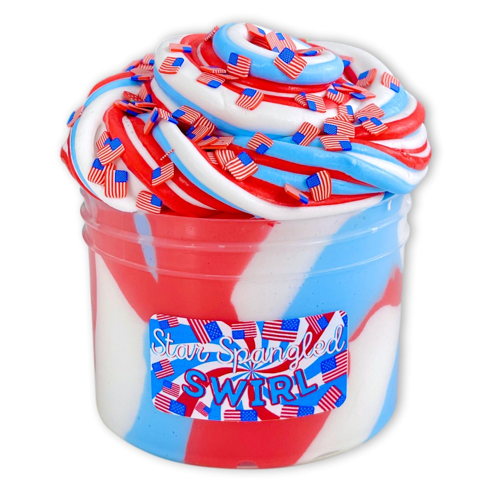 Star Spangled Swirl Butter Slime - Shop Slime - Dope Slimes