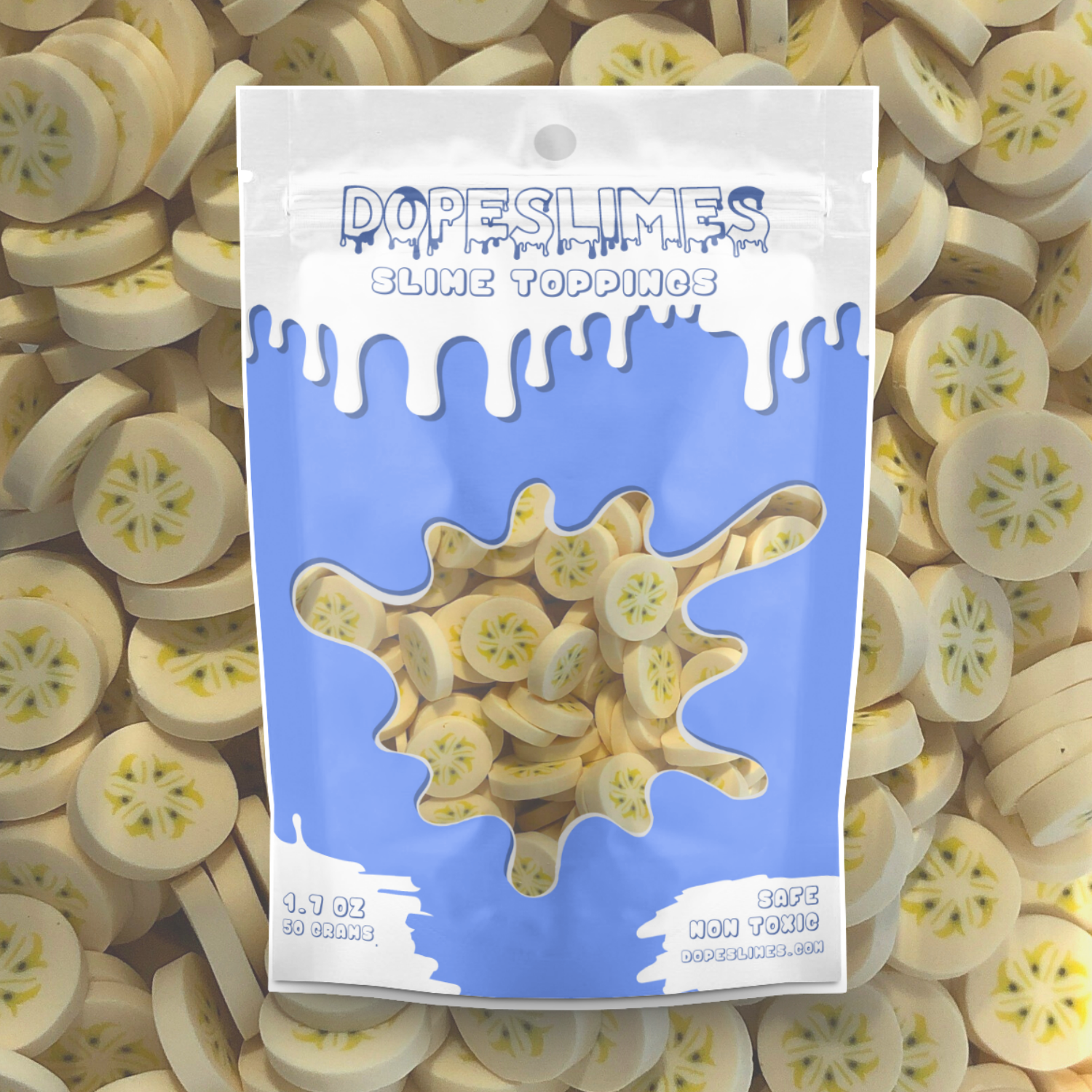 Jumbo Banana Fimo Slices