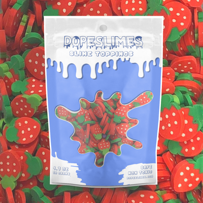 Jumbo Strawberry Fimo 10mm - Slime Toppings - Slime Supplies