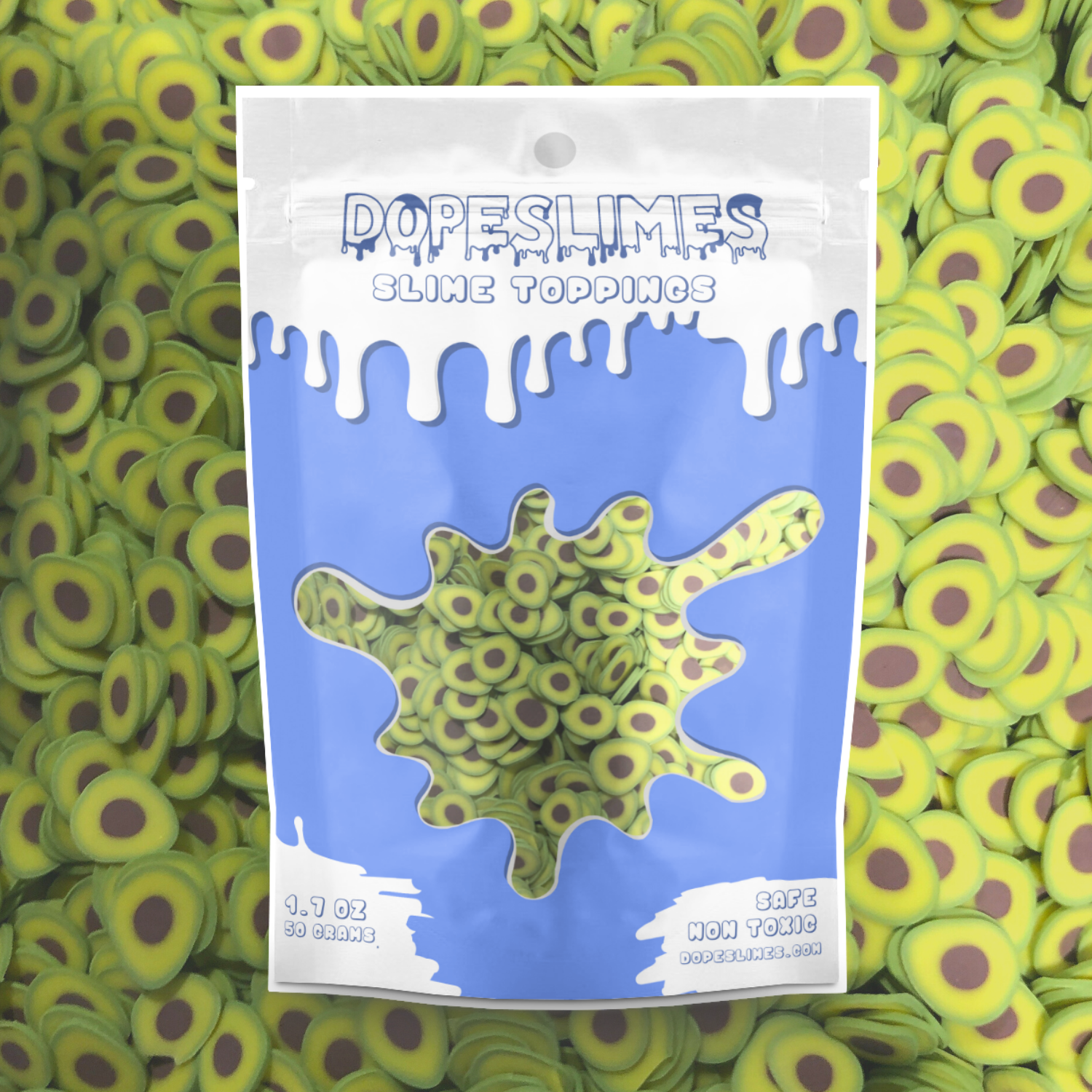 Avocado Fimo Slices - Slime Toppings - Dope Slimes