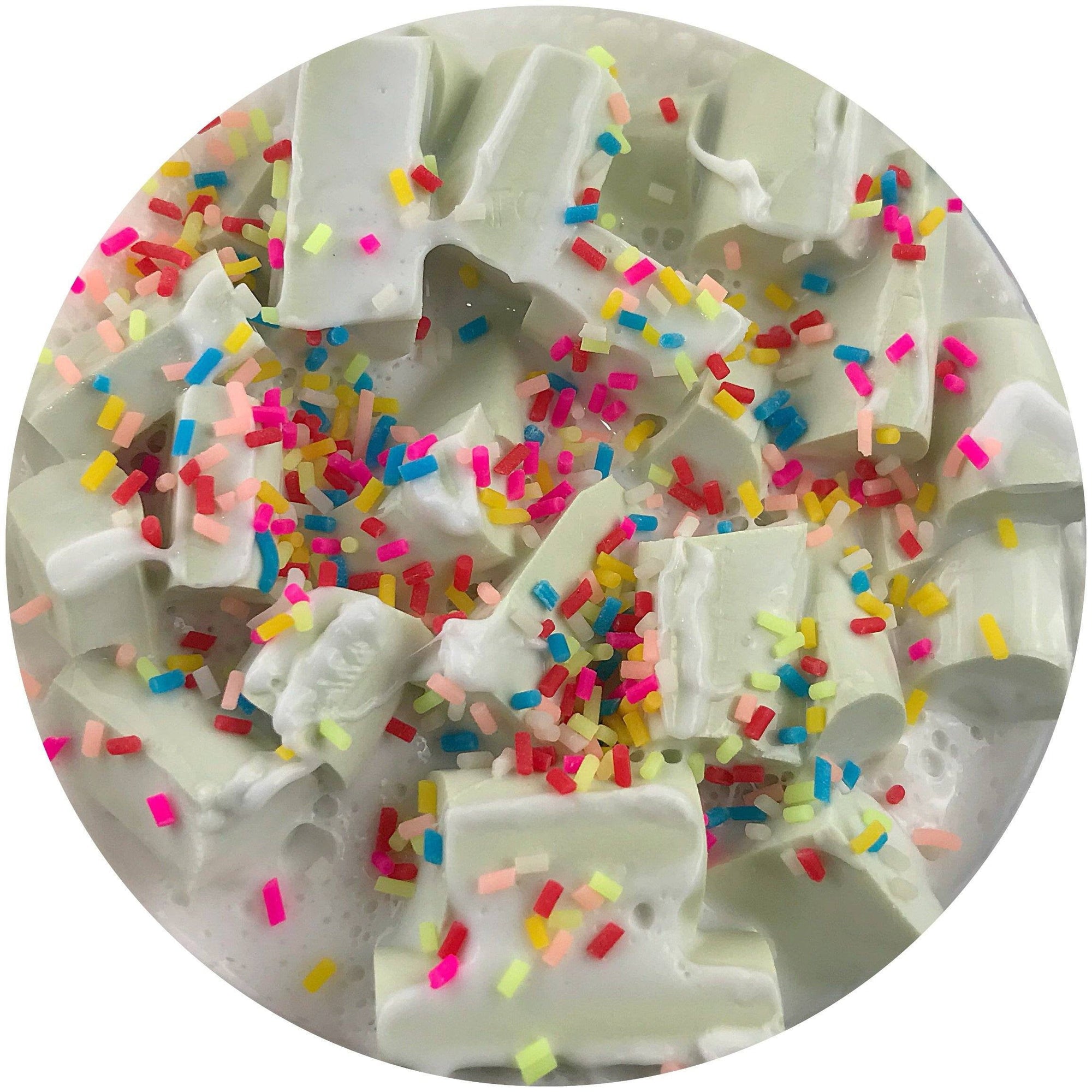 Glossy Foam Chunk Birthday Cake Slime