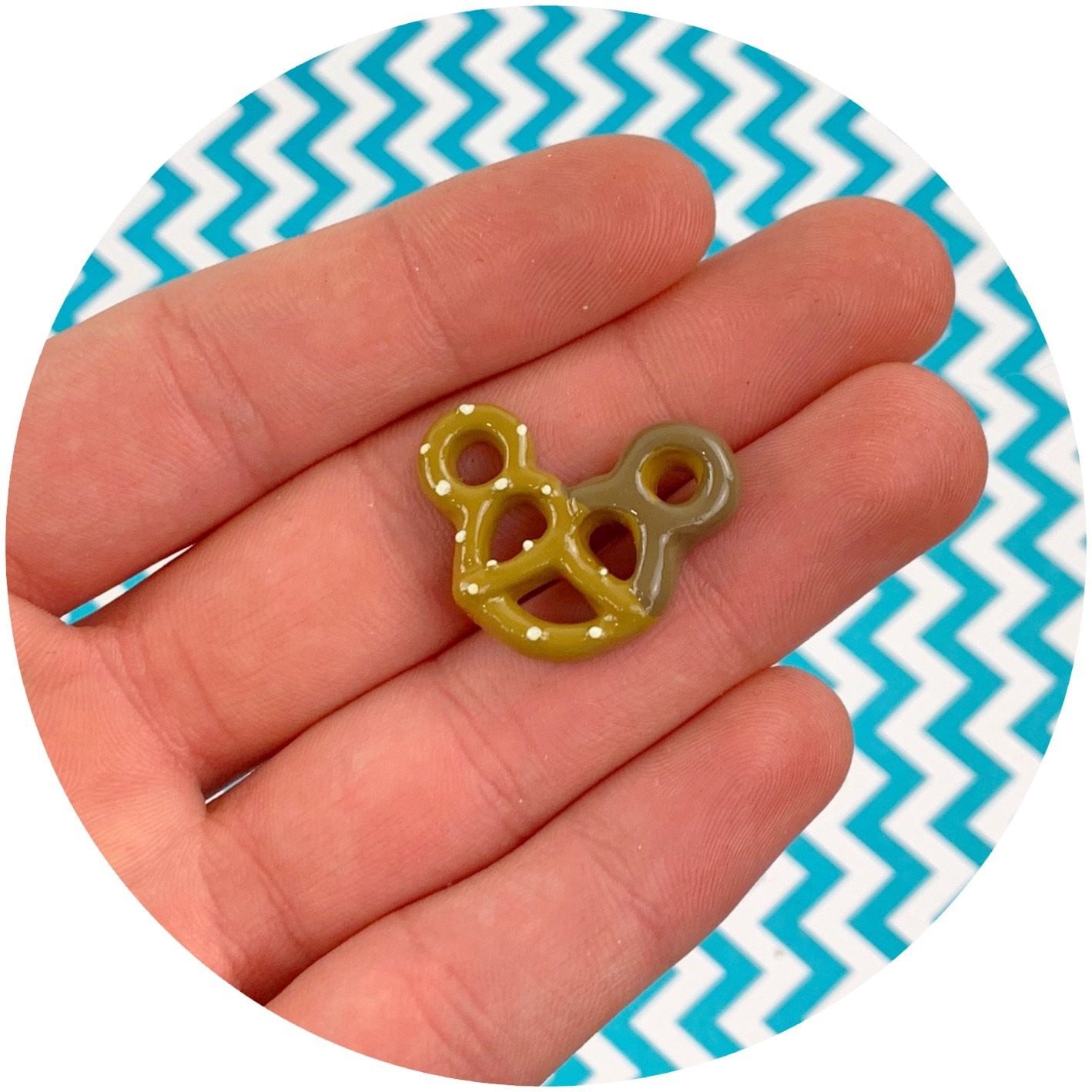 Chocolate Dipped Mickey Pretzel Charm | Slime Supplies | Dope Slimes