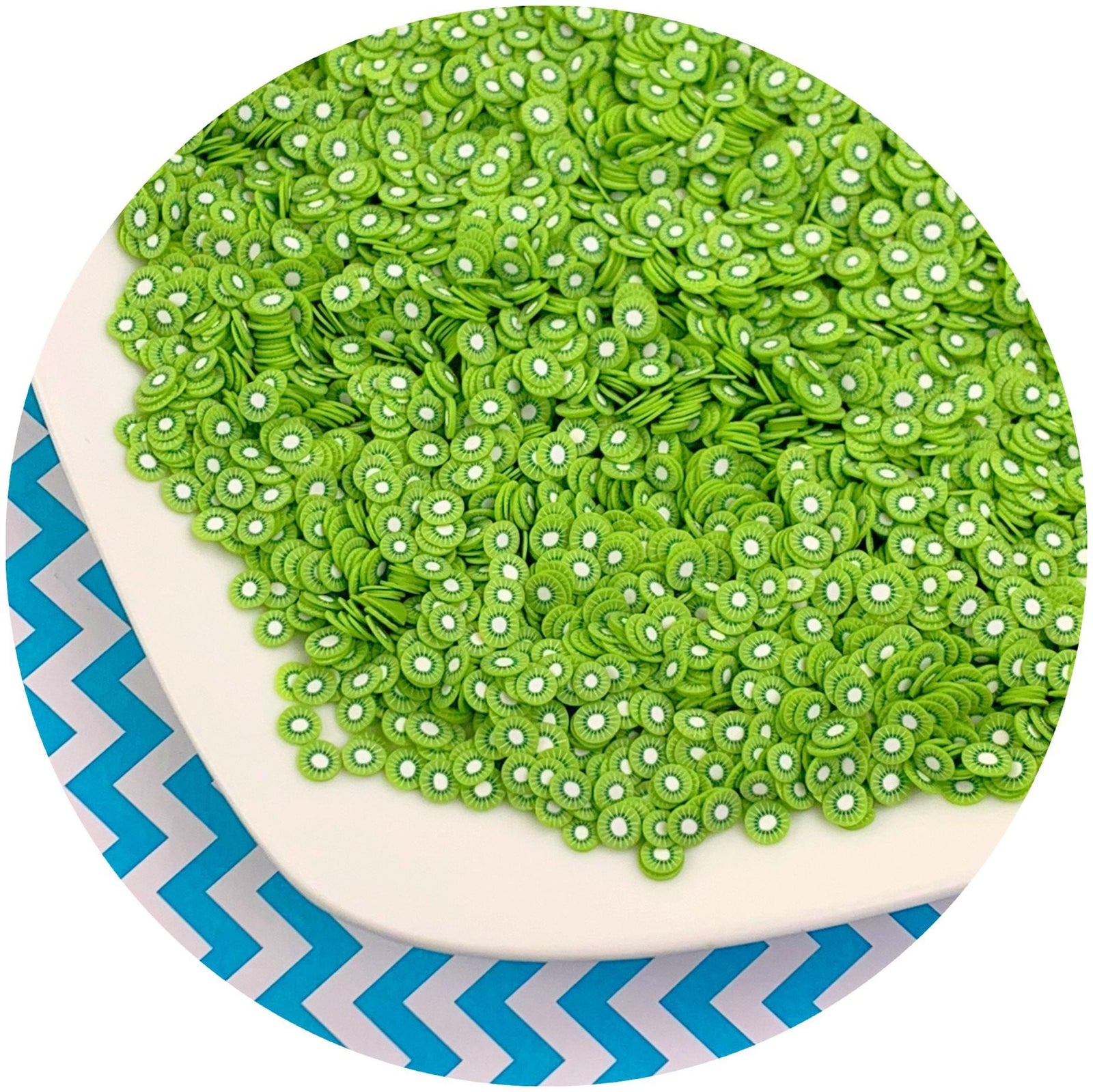 Kiwi Fimo Slices - Fimo Slices - Dope Slimes LLC - Dope Slimes LLC