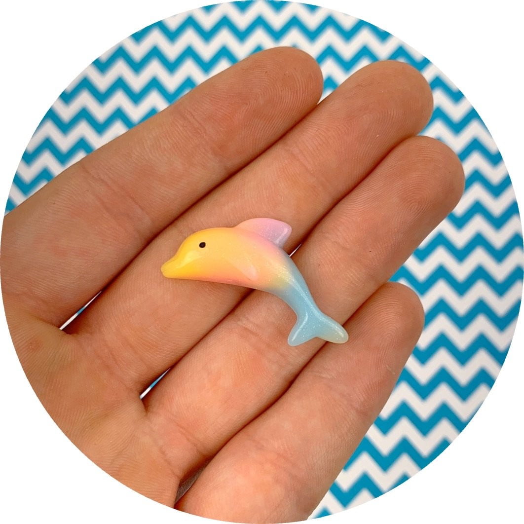 Dolphin Charm - Fimo Slices - Dope Slimes LLC - Dope Slimes LLC