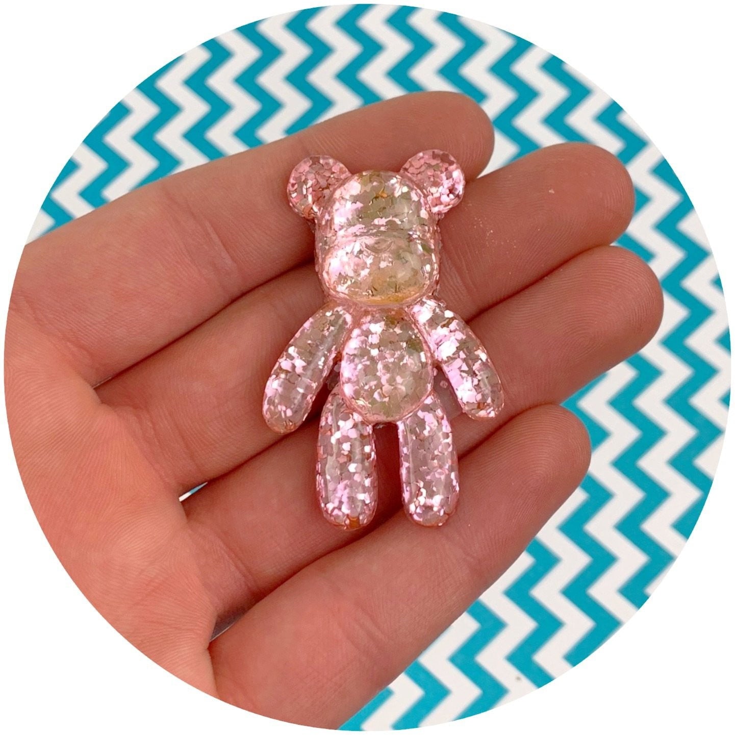 Holographic Glitter Bear Charms - Shop Slime Supplies - Dope Slimes