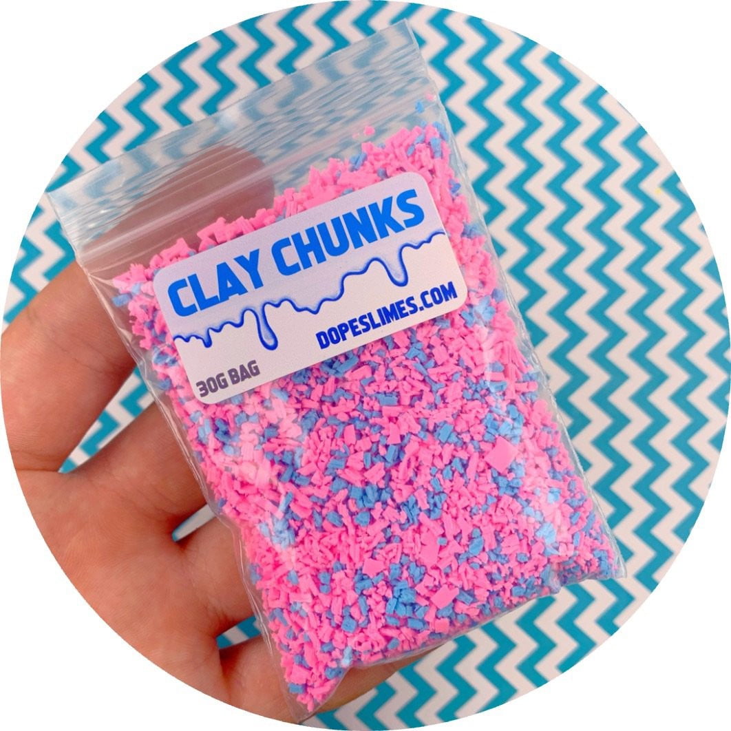 Cotton Candy Chunk Sprinkles - Fimo Slices - Dope Slimes LLC - Dope Slimes LLC