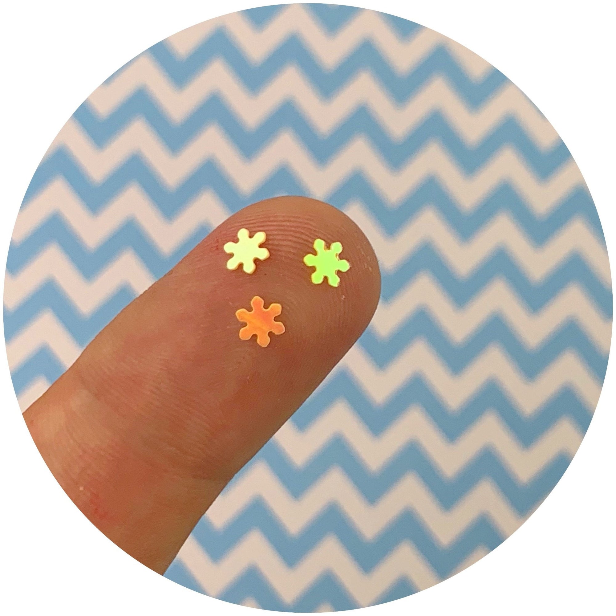 Holographic Snow Flakes - Fimo Slices - Dope Slimes LLC - Dope Slimes LLC