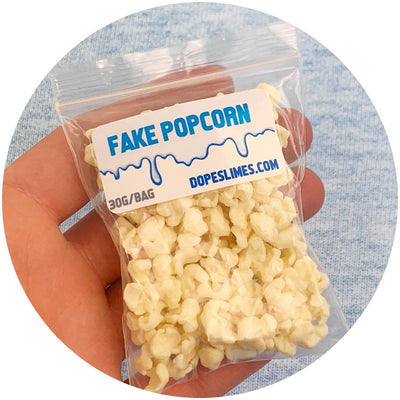 White Mini Popcorns - Fimo Slices - Dope Slimes LLC - Dope Slimes LLC