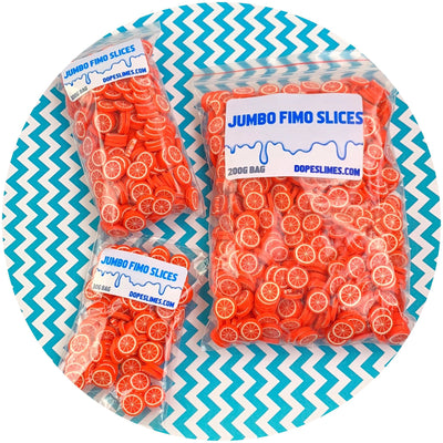 Jumbo Orange Fruit Fimo Slices - Fimo Slices - Dope Slimes LLC - Dope Slimes LLC