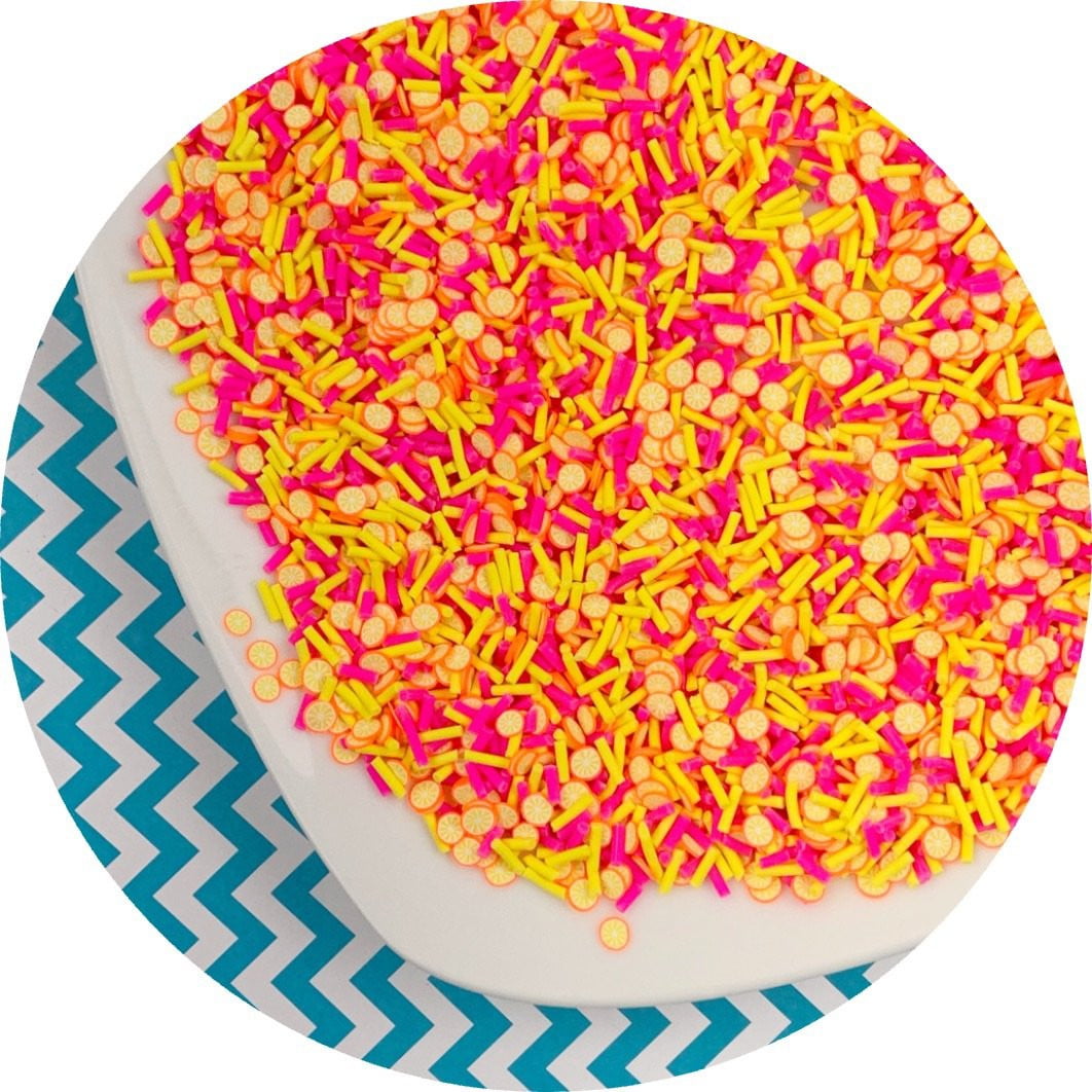 Sunset Lemonade Sprinkle Mix - Fimo Slices - Dope Slimes LLC - Dope Slimes LLC