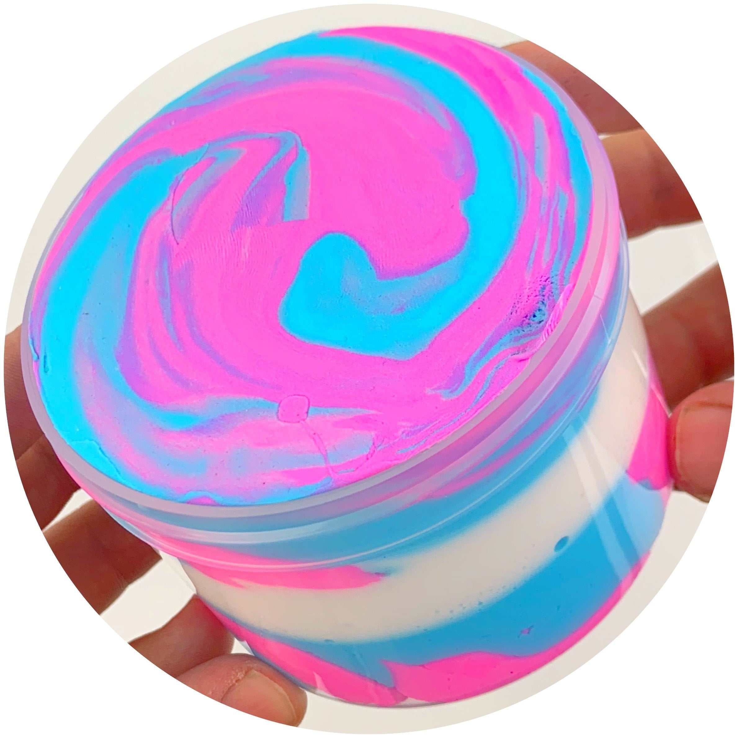 Cotton Candy Ice Cream Sandwich - Butter Slime - www.dopeslimes.com - Dope Slimes LLC