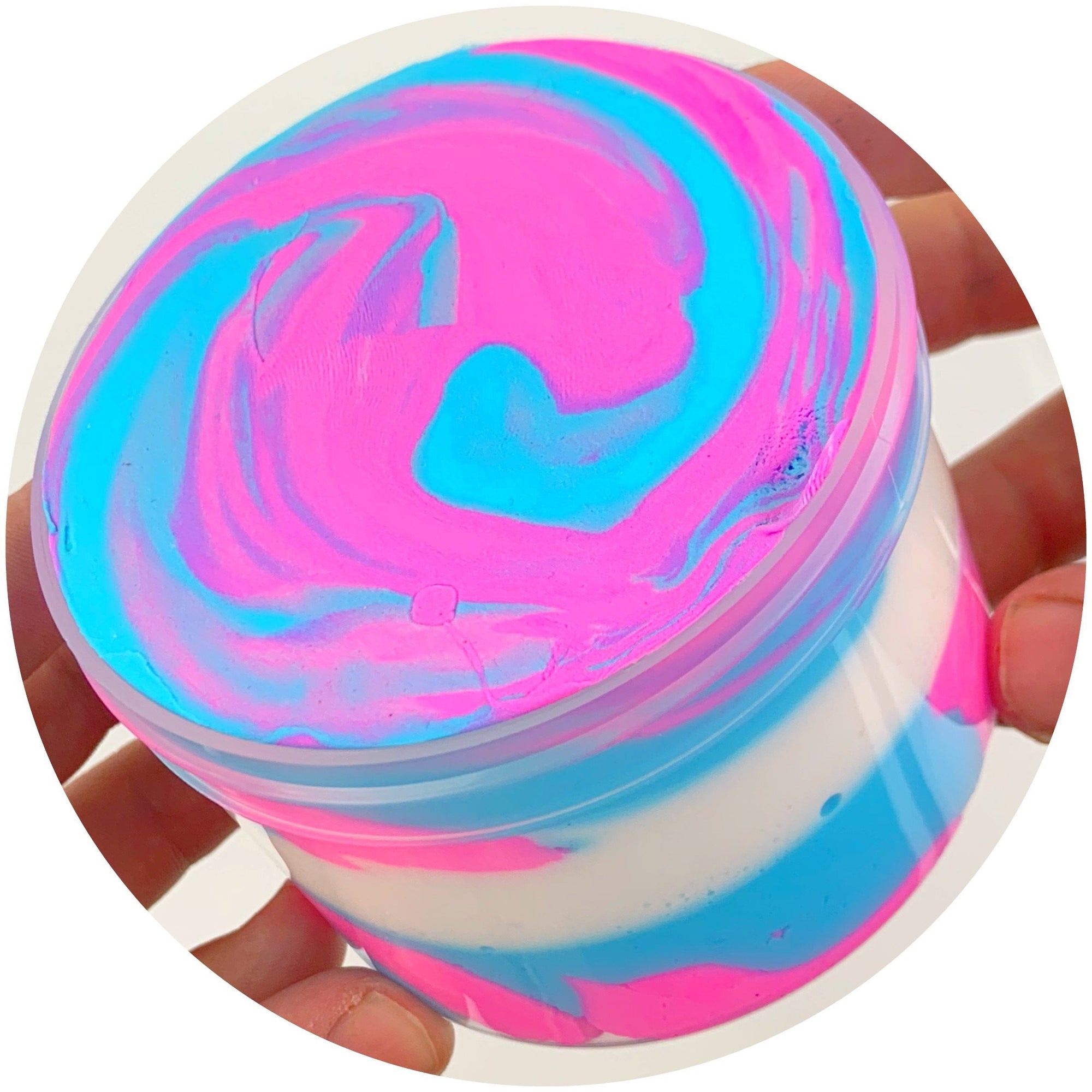Cotton Candy Ice Cream Sandwich - Butter Slime - www.dopeslimes.com - Dope Slimes LLC