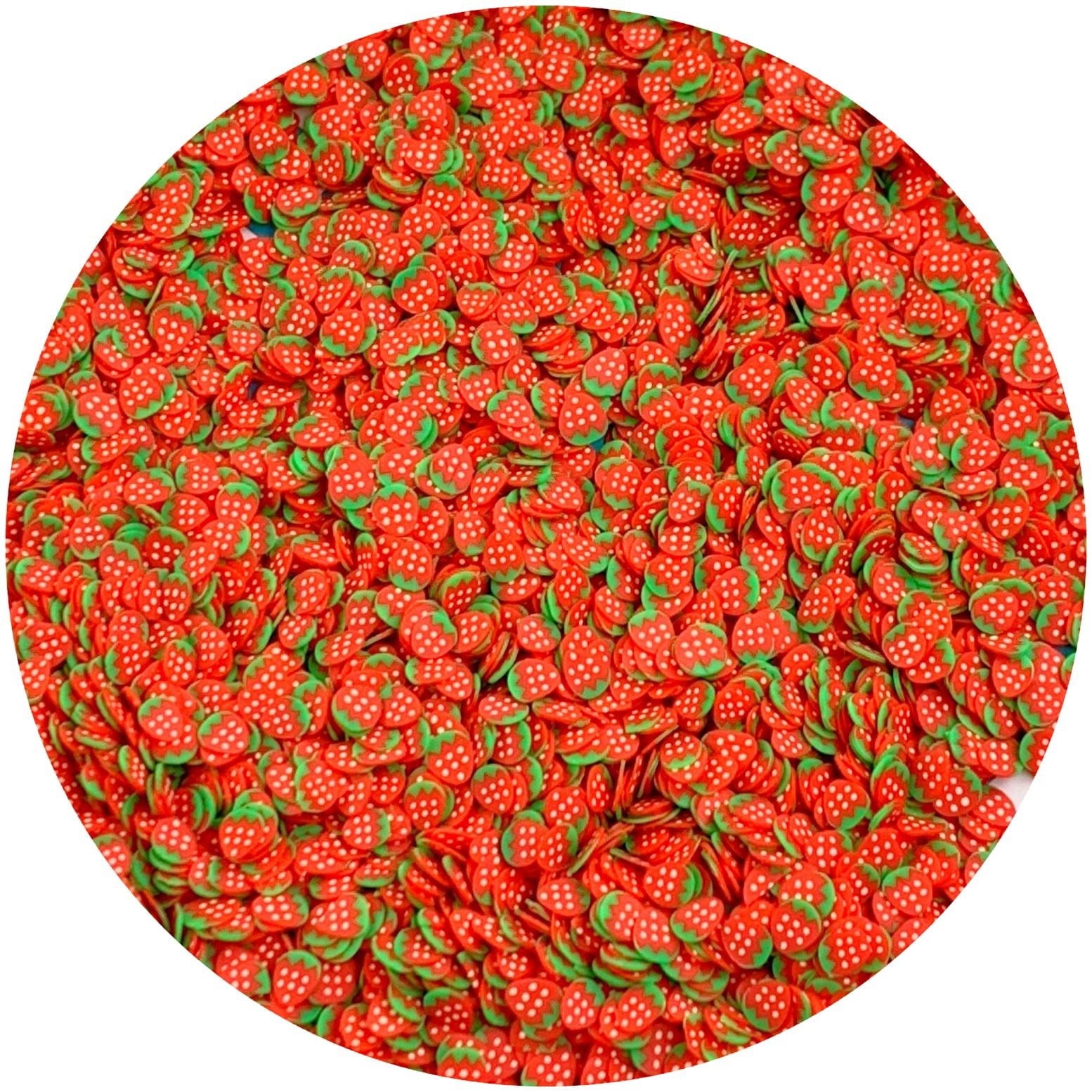 Strawberry Fimo Slices - Fimo Slices - Dope Slimes LLC - Dope Slimes LLC