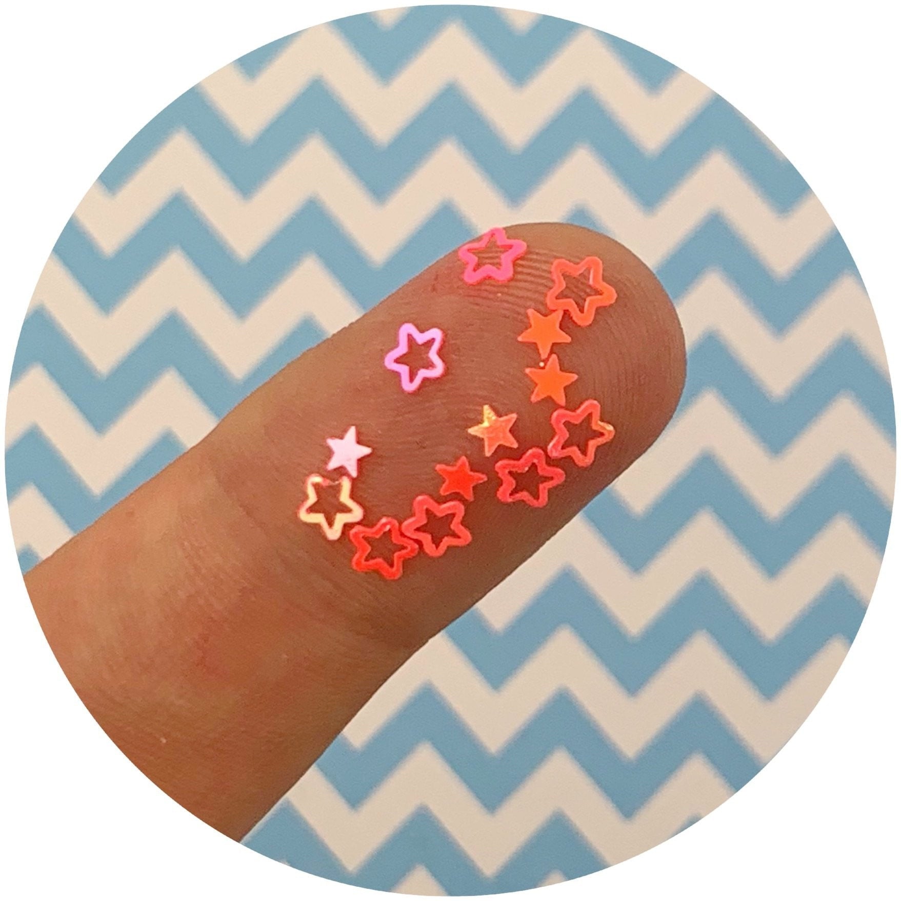 Neon Pink Stars - Fimo Slices - Dope Slimes LLC - Dope Slimes LLC