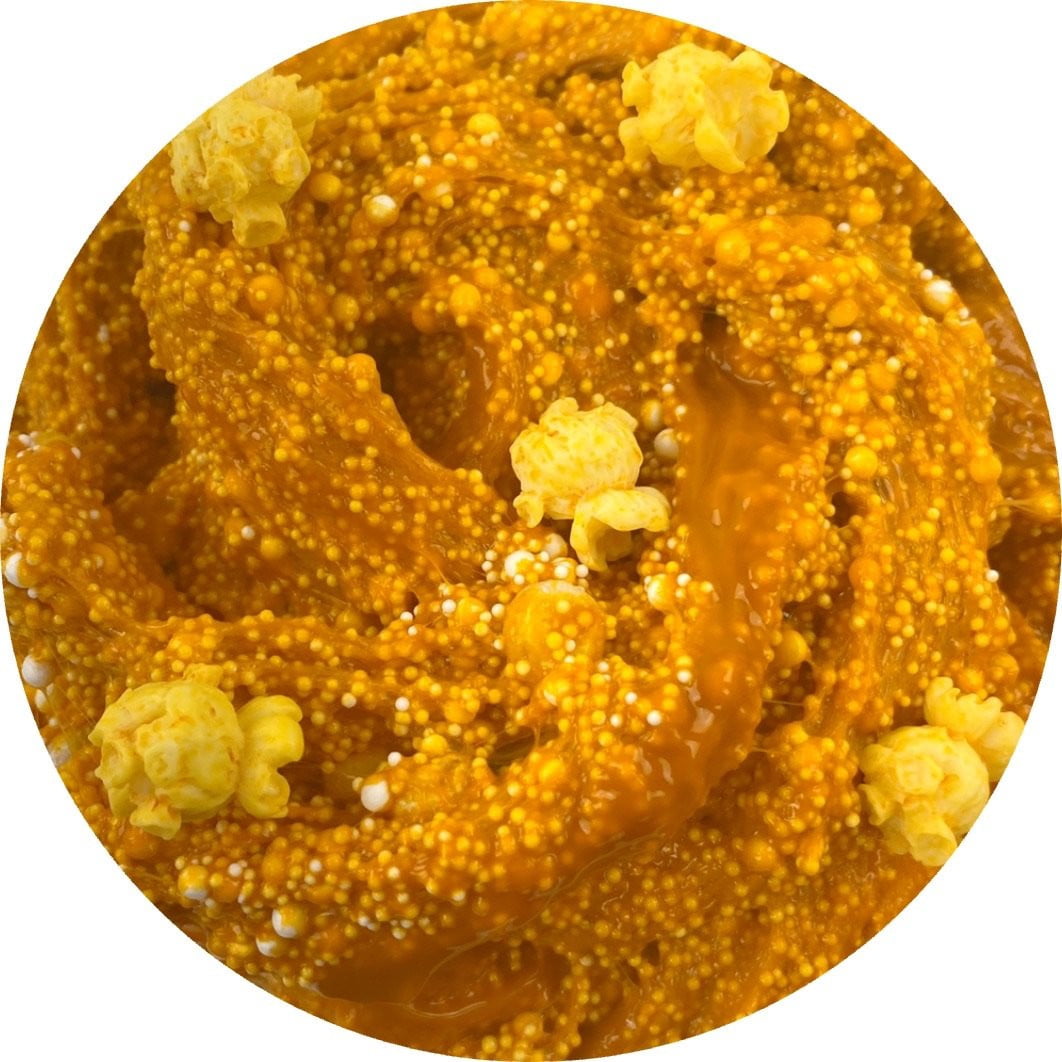 Caramel Corn Crunch Floam Slime - Shop Slime - Dope Slimes