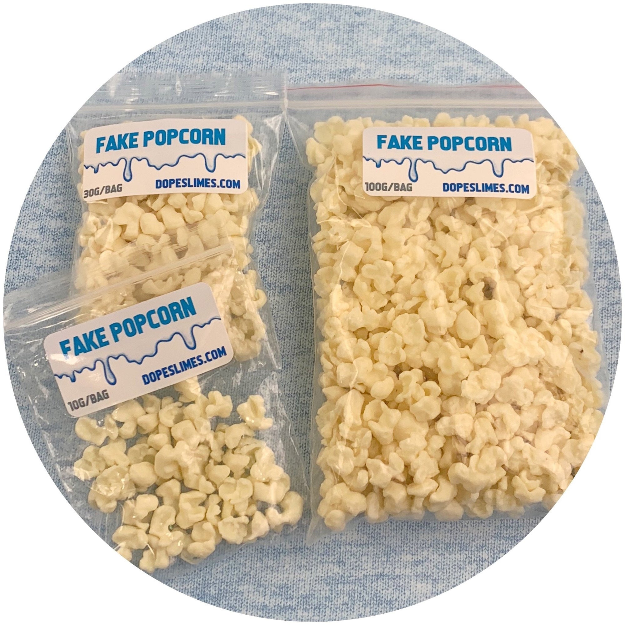 White Mini Popcorns - Fimo Slices - Dope Slimes LLC - Dope Slimes LLC