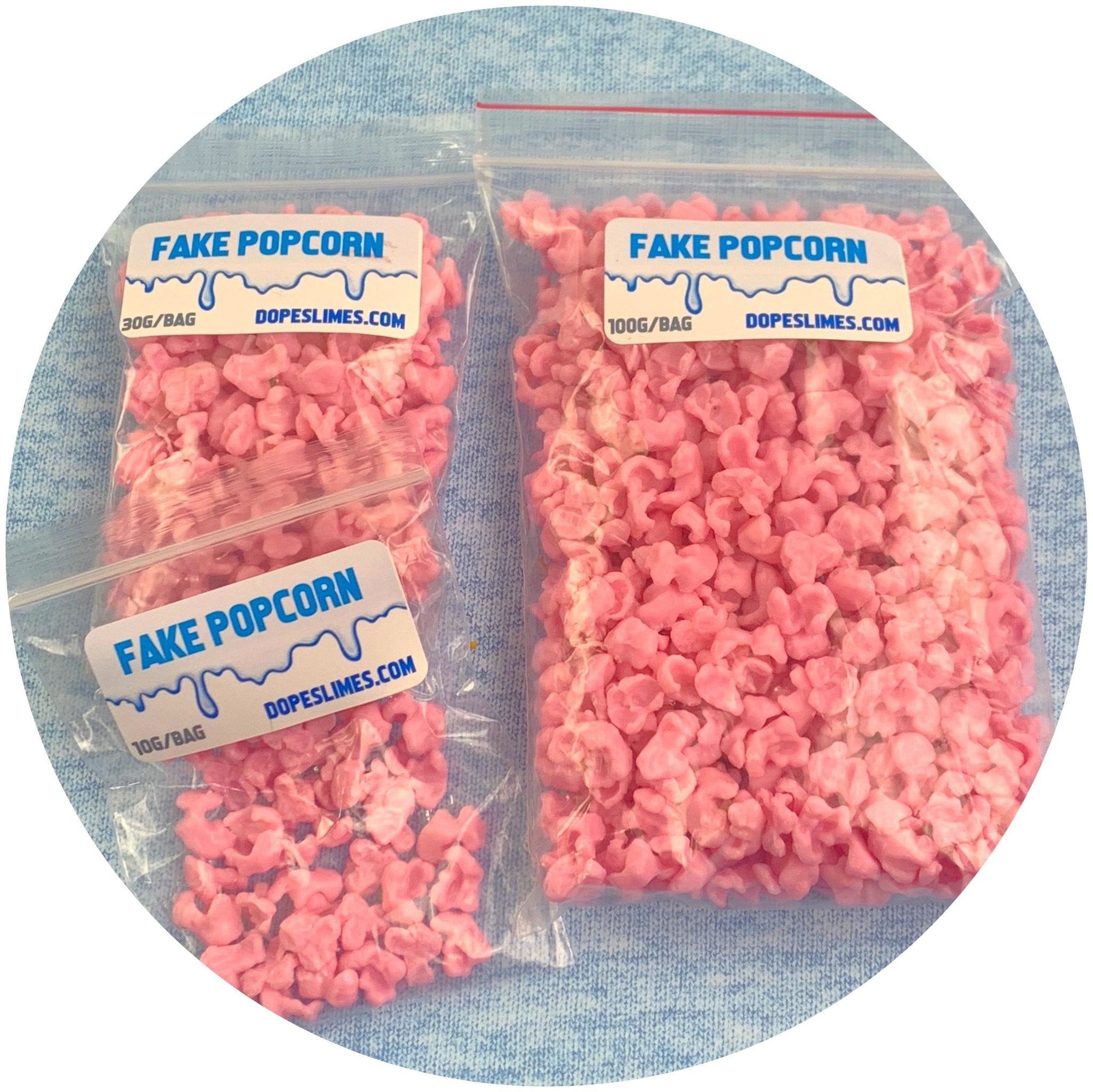 Strawberry Mini Popcorns - Fimo Slices - Dope Slimes LLC - Dope Slimes LLC
