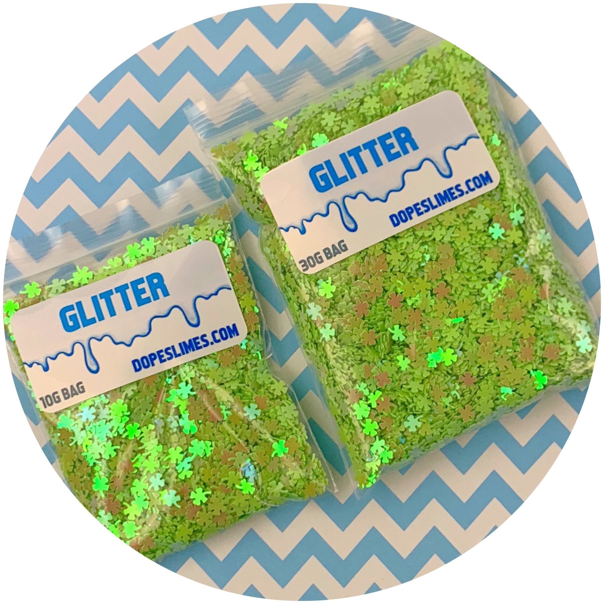 Holographic Clovers - Fimo Slices - Dope Slimes LLC - Dope Slimes LLC