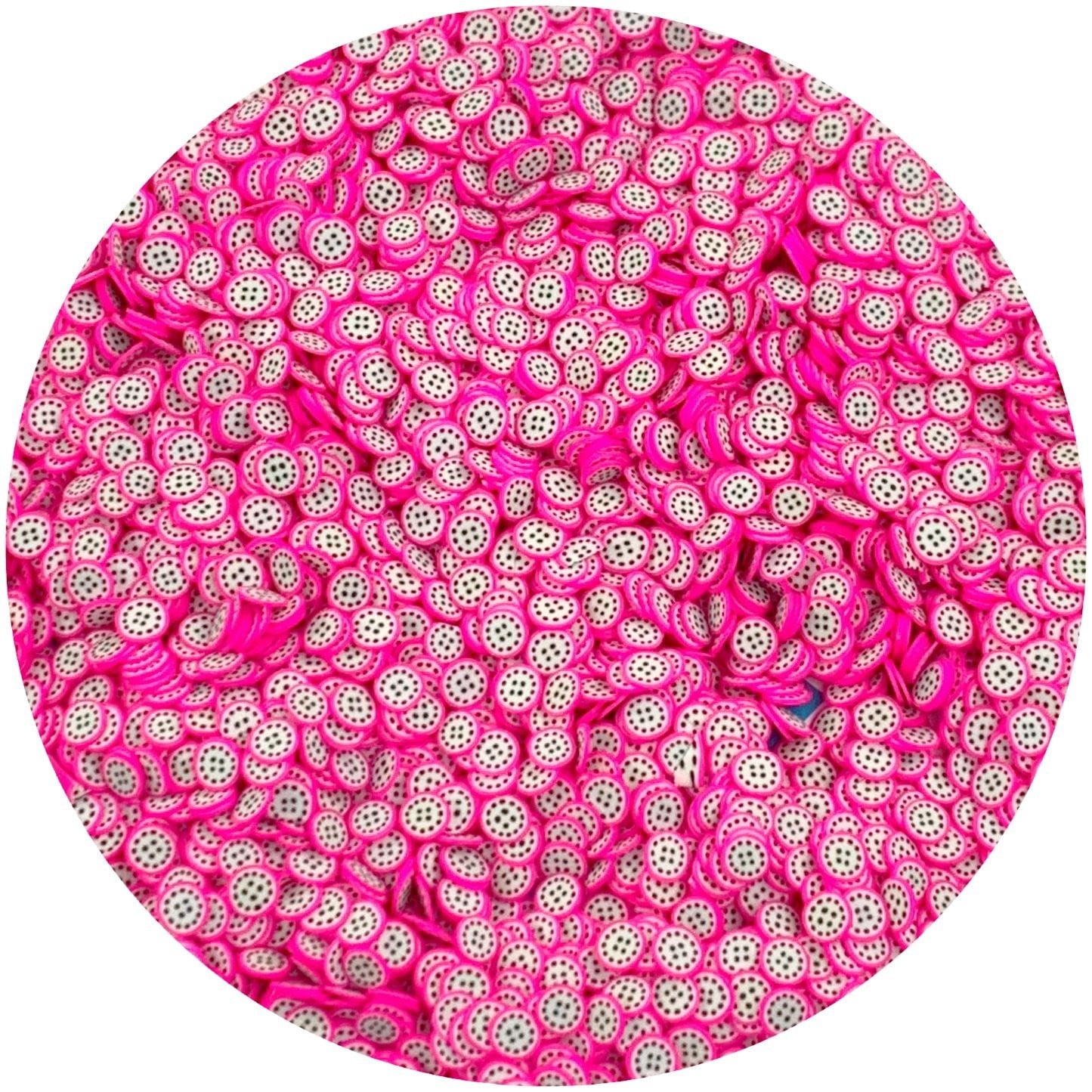 Dragon Fruit Fimo Slices - Fimo Slices - Dope Slimes LLC - Dope Slimes LLC