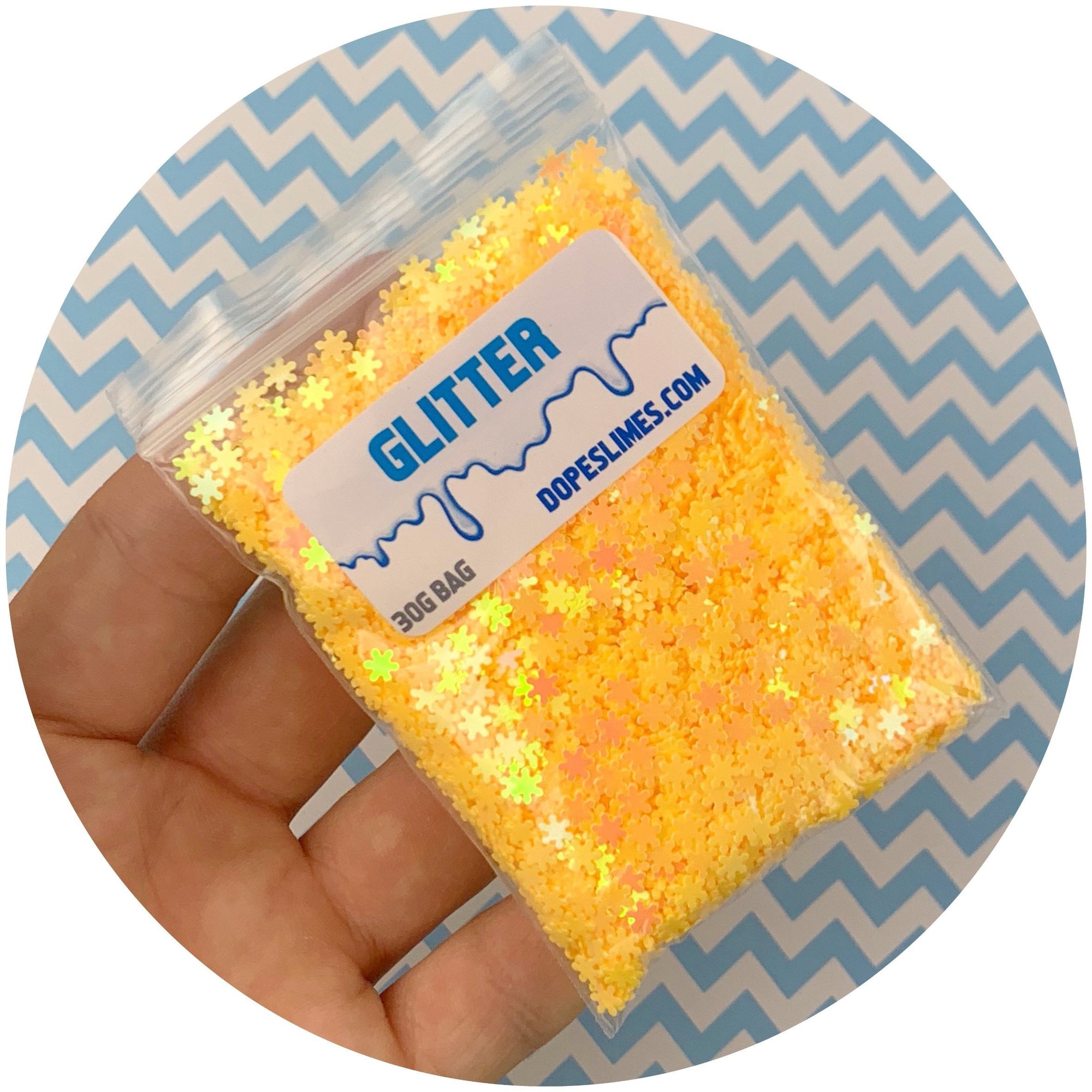 Holographic Snow Flakes - Fimo Slices - Dope Slimes LLC - Dope Slimes LLC