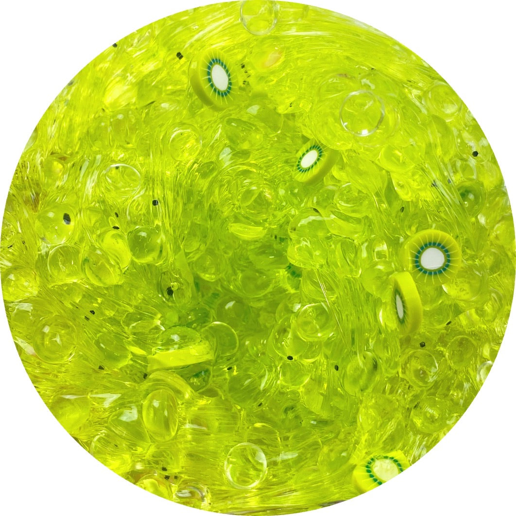 Kiwi-Starfruit Refresher Fishbowl Slime - Shop Slime - Dope Slimes