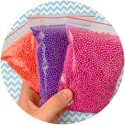 Multi-Pack Small Bright Foam Beads - Buy Slime Supplies - DopeSlimes