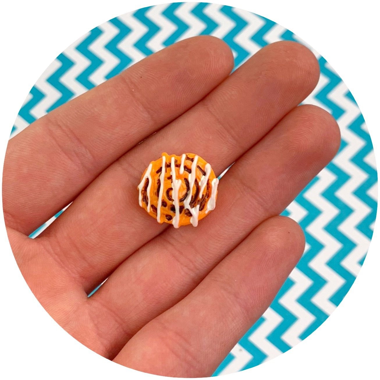 Cinnamon Roll Charm - Fimo Slices - Dope Slimes LLC - Dope Slimes LLC