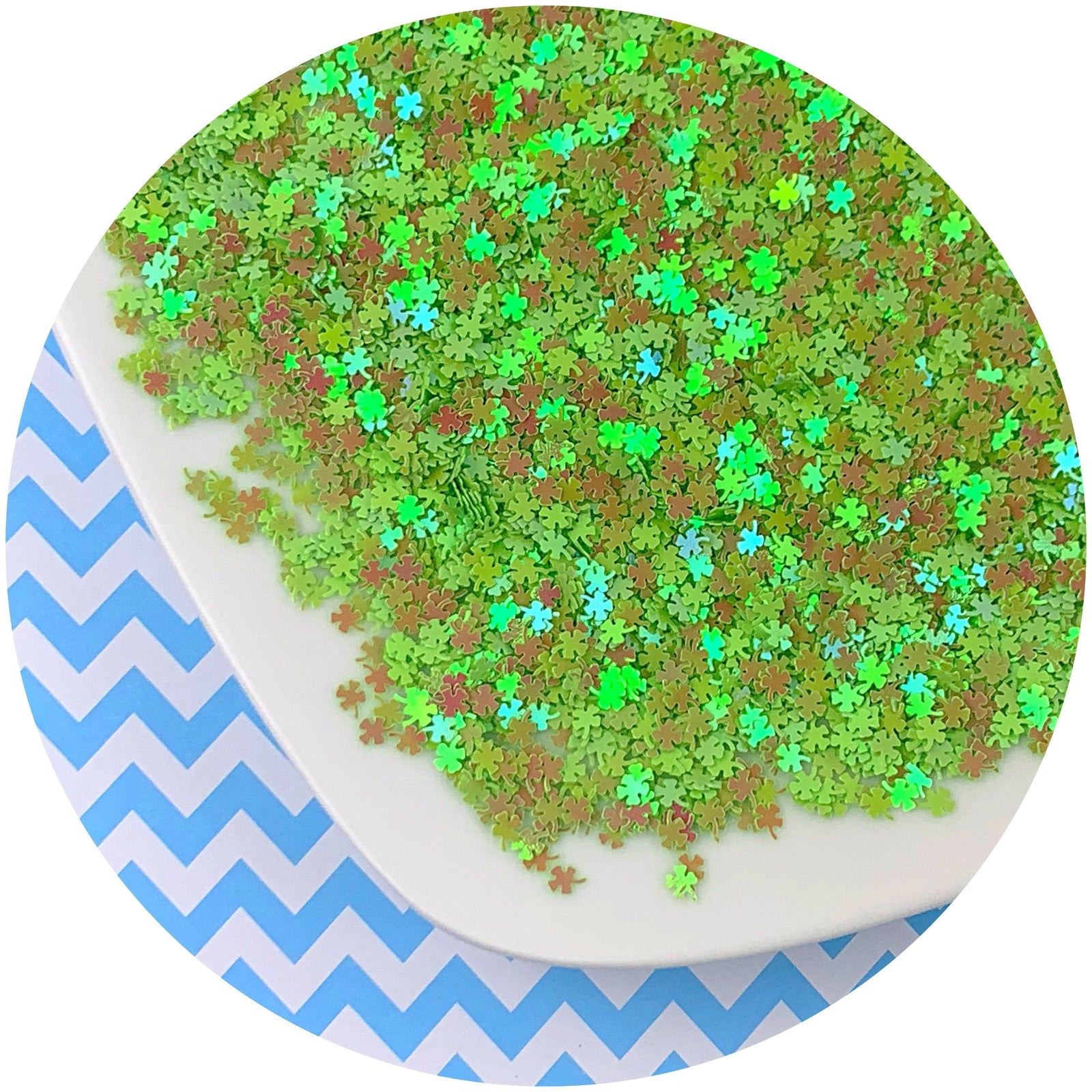 Holographic Clovers - Fimo Slices - Dope Slimes LLC - Dope Slimes LLC