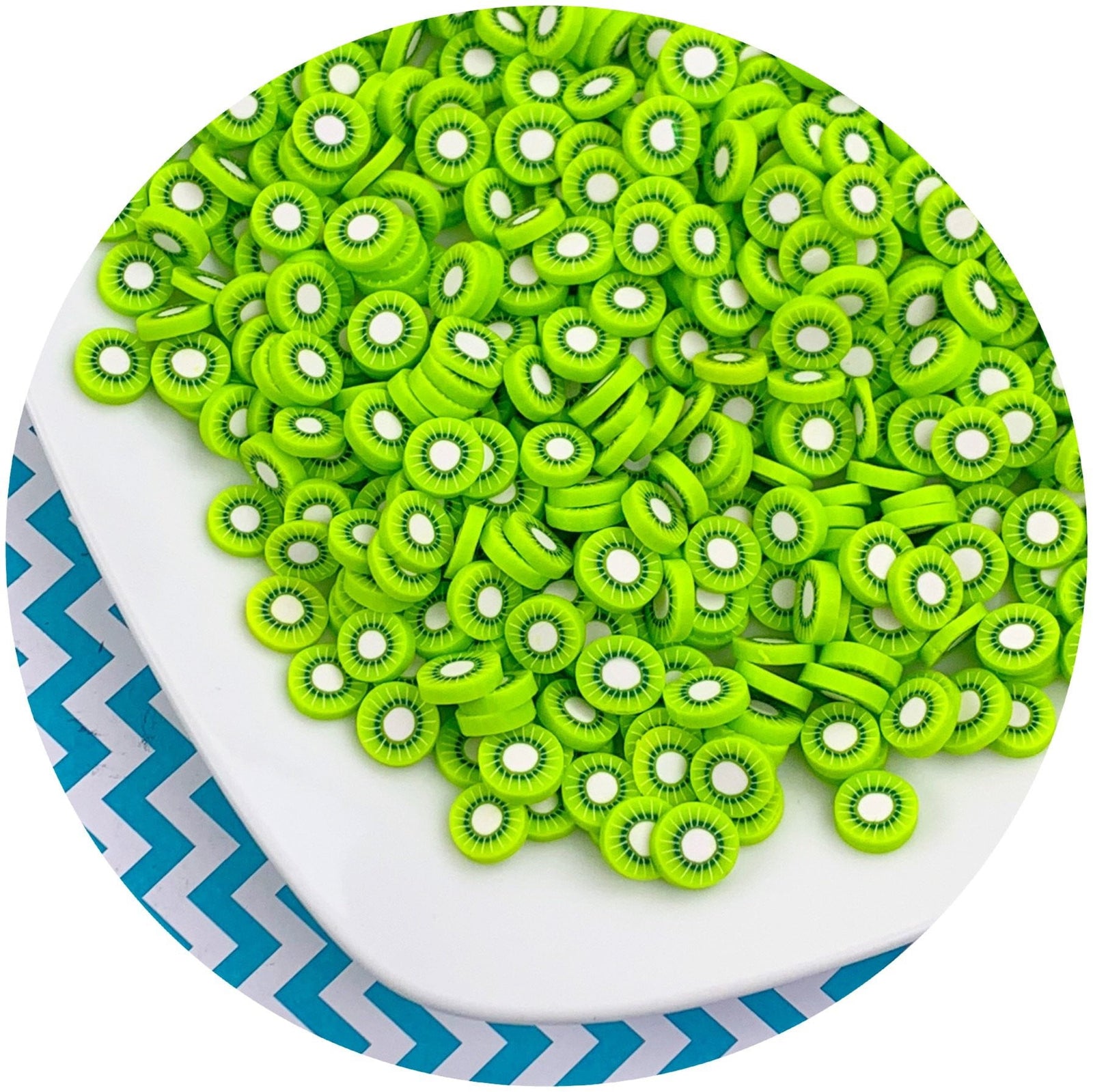 Jumbo Kiwi Fimo Slices - Fimo Slices - Dope Slimes LLC - Dope Slimes LLC
