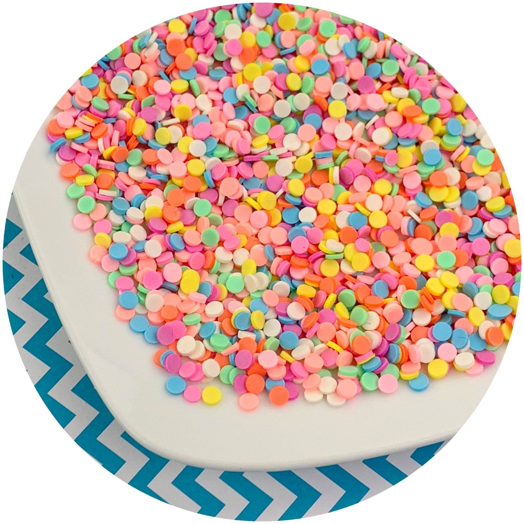 Circle Sprinkles - Fimo Slices - Dope Slimes LLC - Dope Slimes LLC