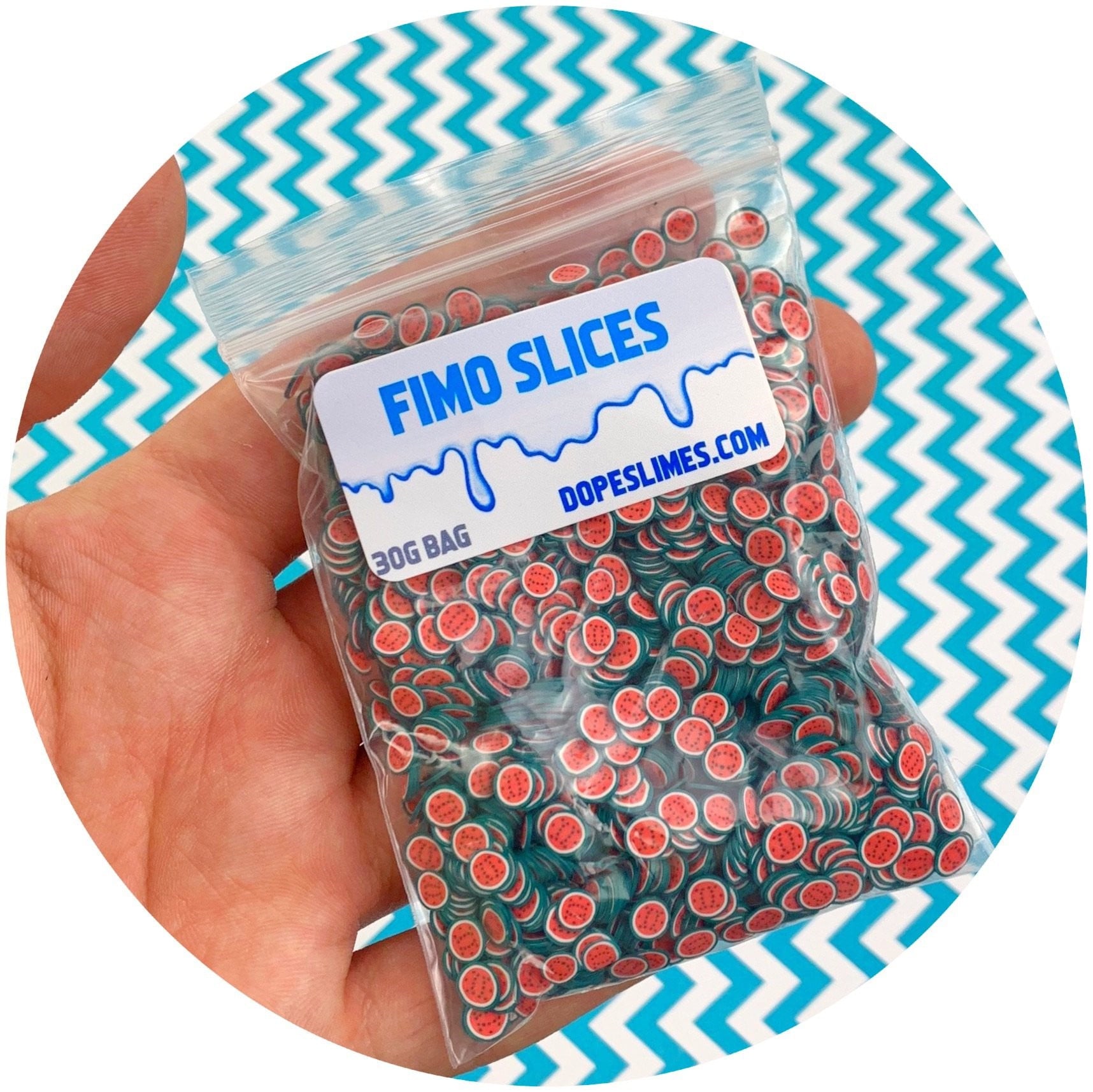 Watermelon Fimo Slices V2 - Fimo Slices - Dope Slimes LLC - Dope Slimes LLC